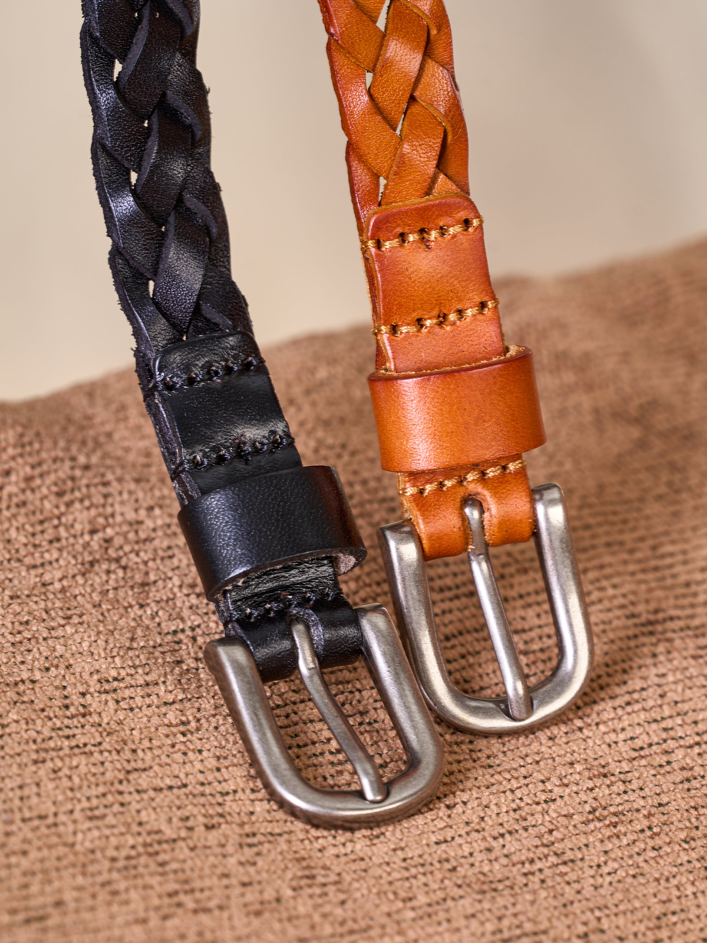 Vintage Versatile Carved Silver Buckle Leather Belt