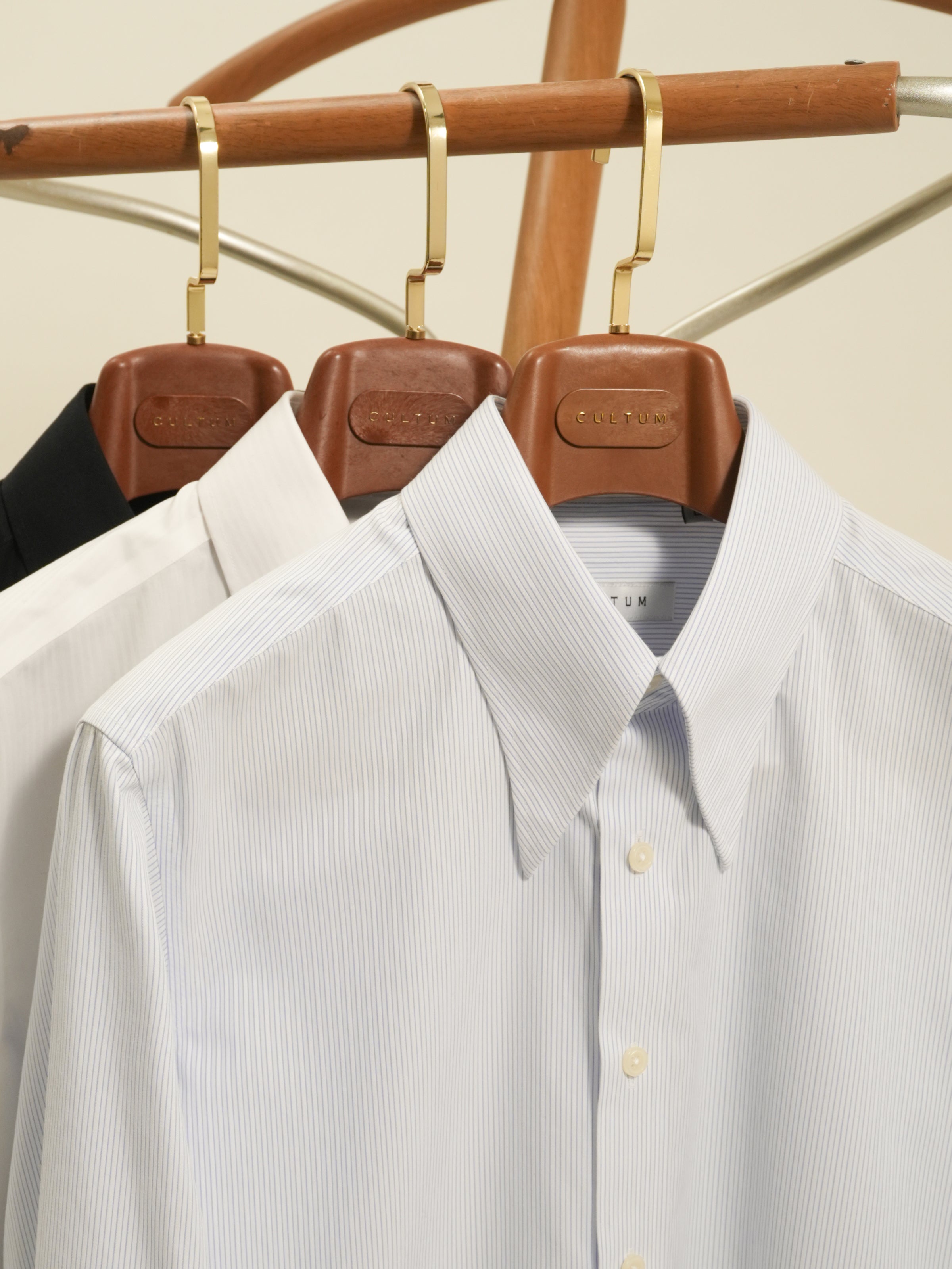 Men's Italian Long Point Collar Wrinkle-Free Shirt