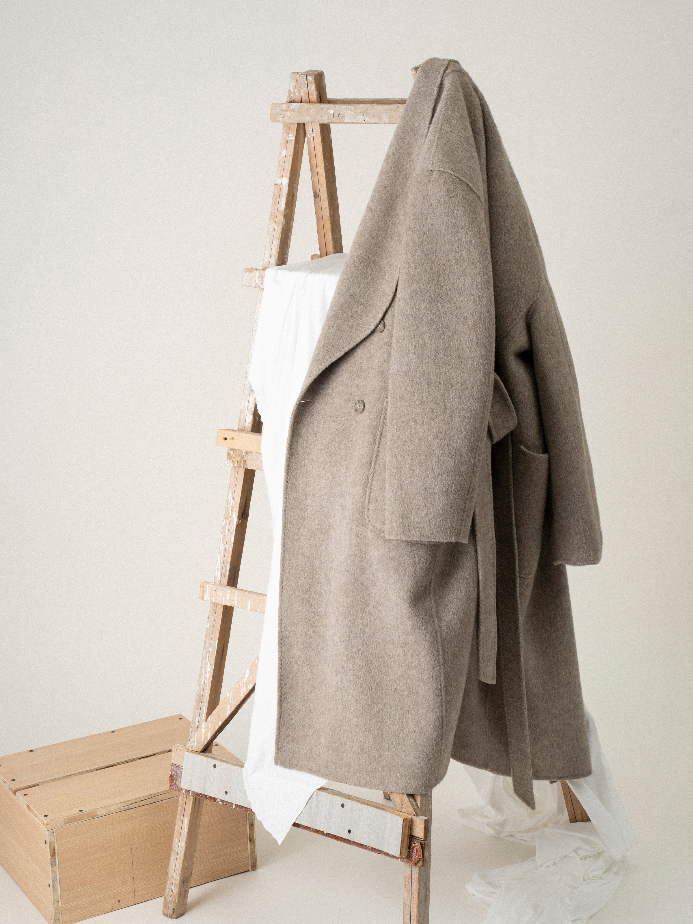 850g Thick Wool Balmacaan Overcoat