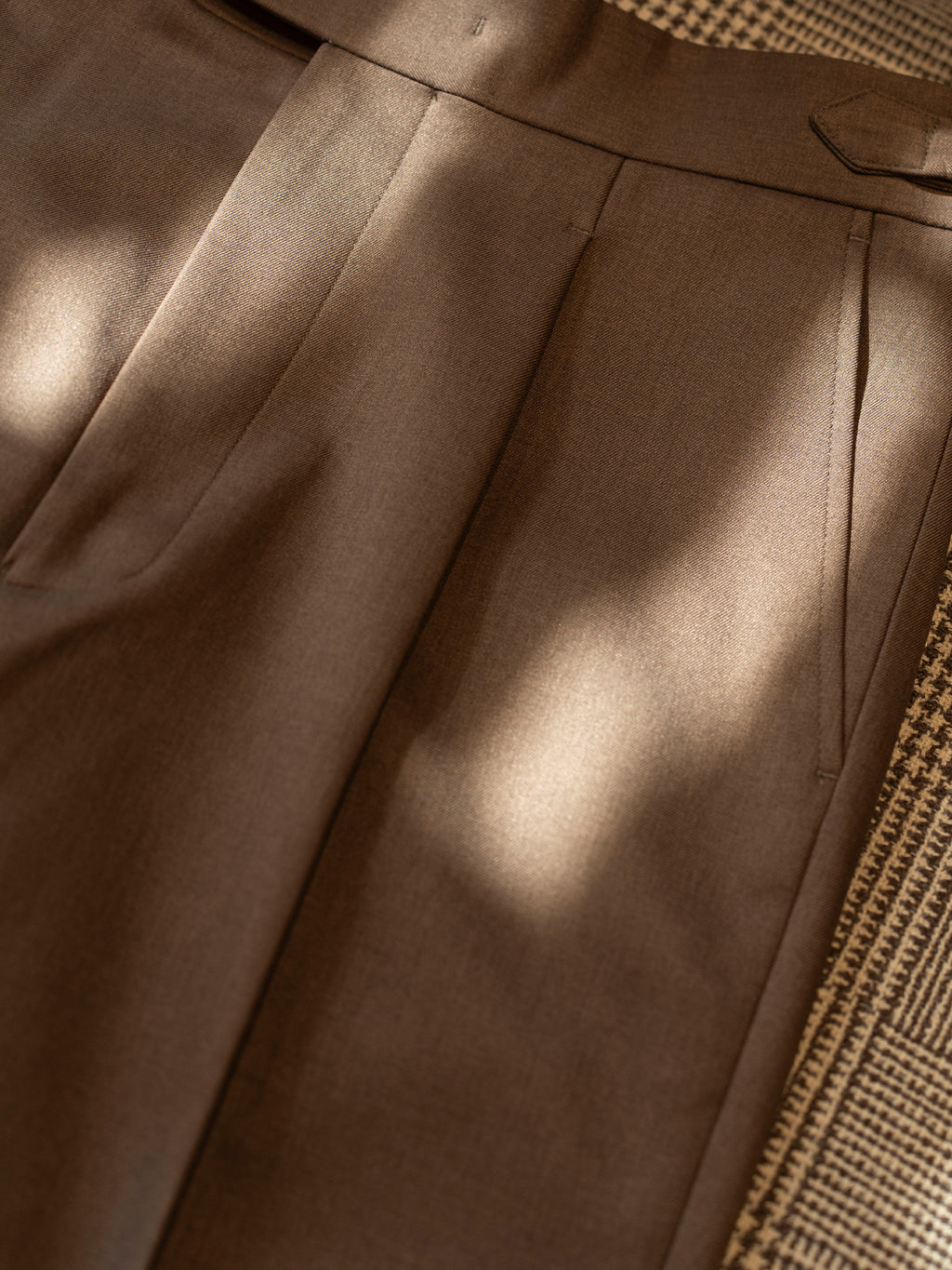 Men's Italian Slim Fit Single Pleat Trousers