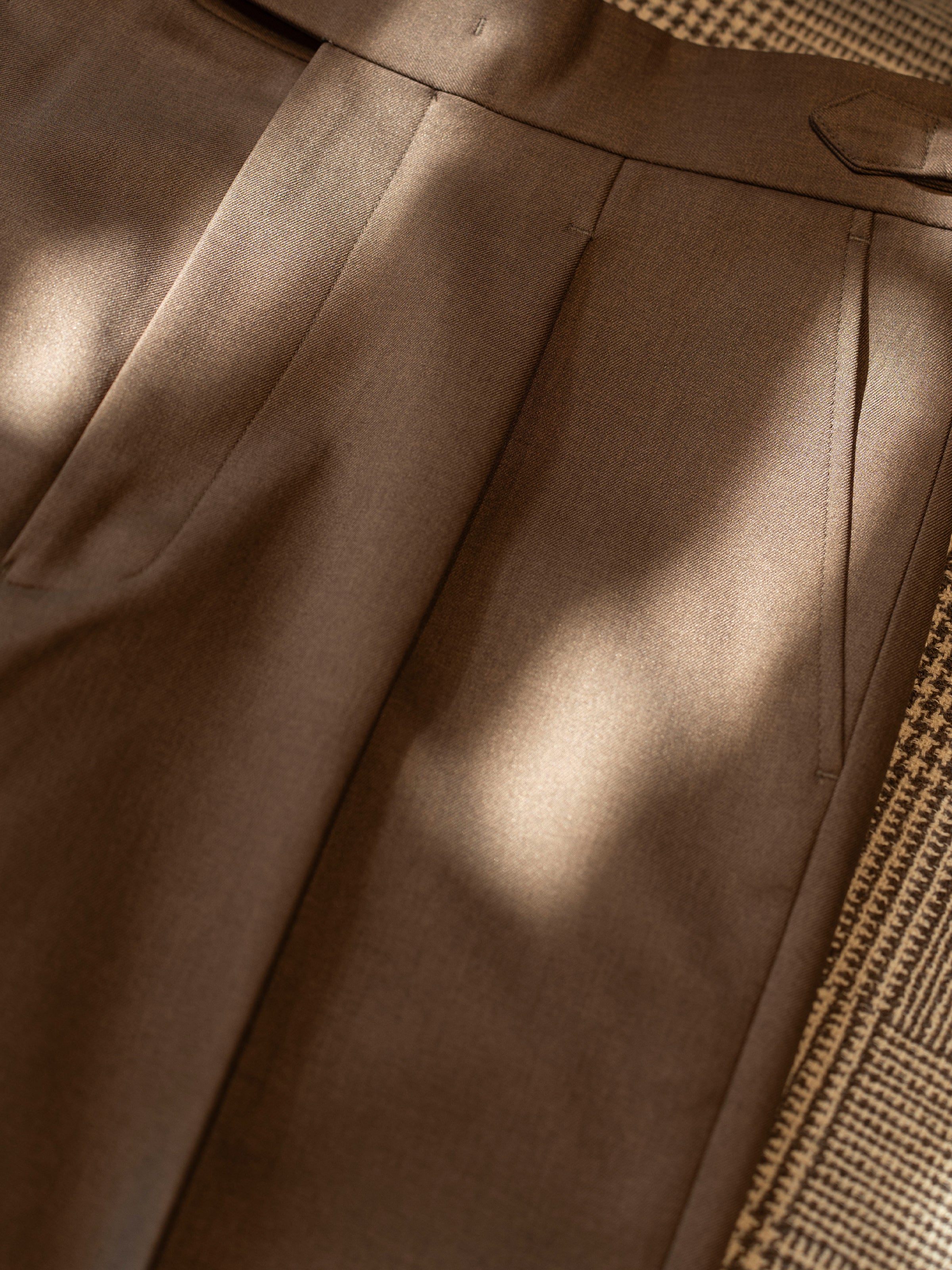 Men's Italian Slim Fit Single Pleat Trousers