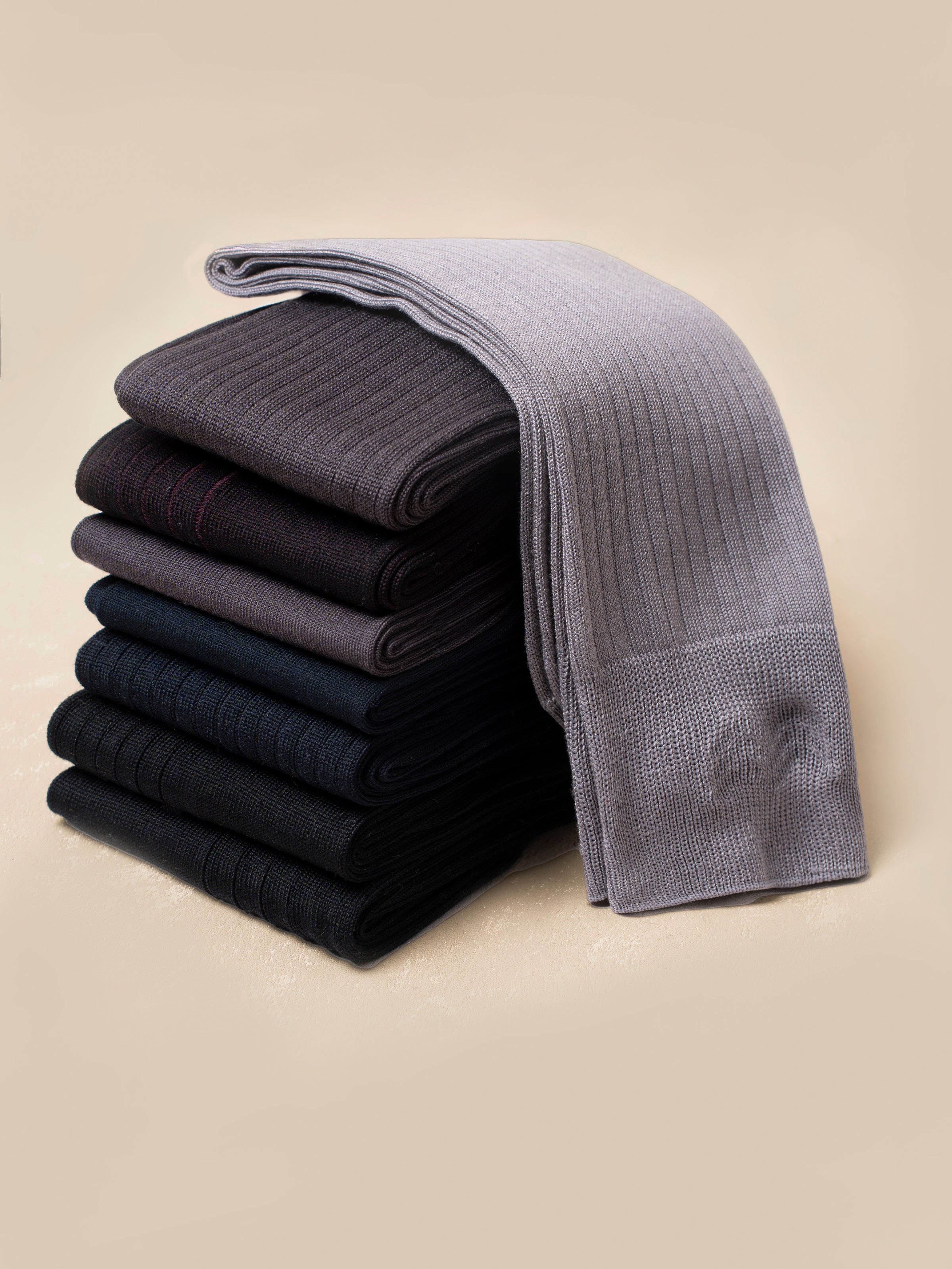 Breathable & Absorbent Striped Mid-Calf Socks