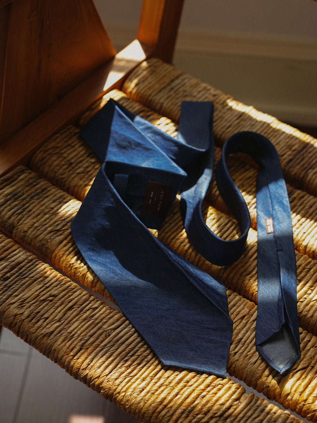 Retro Naples Handmade Linen Tie