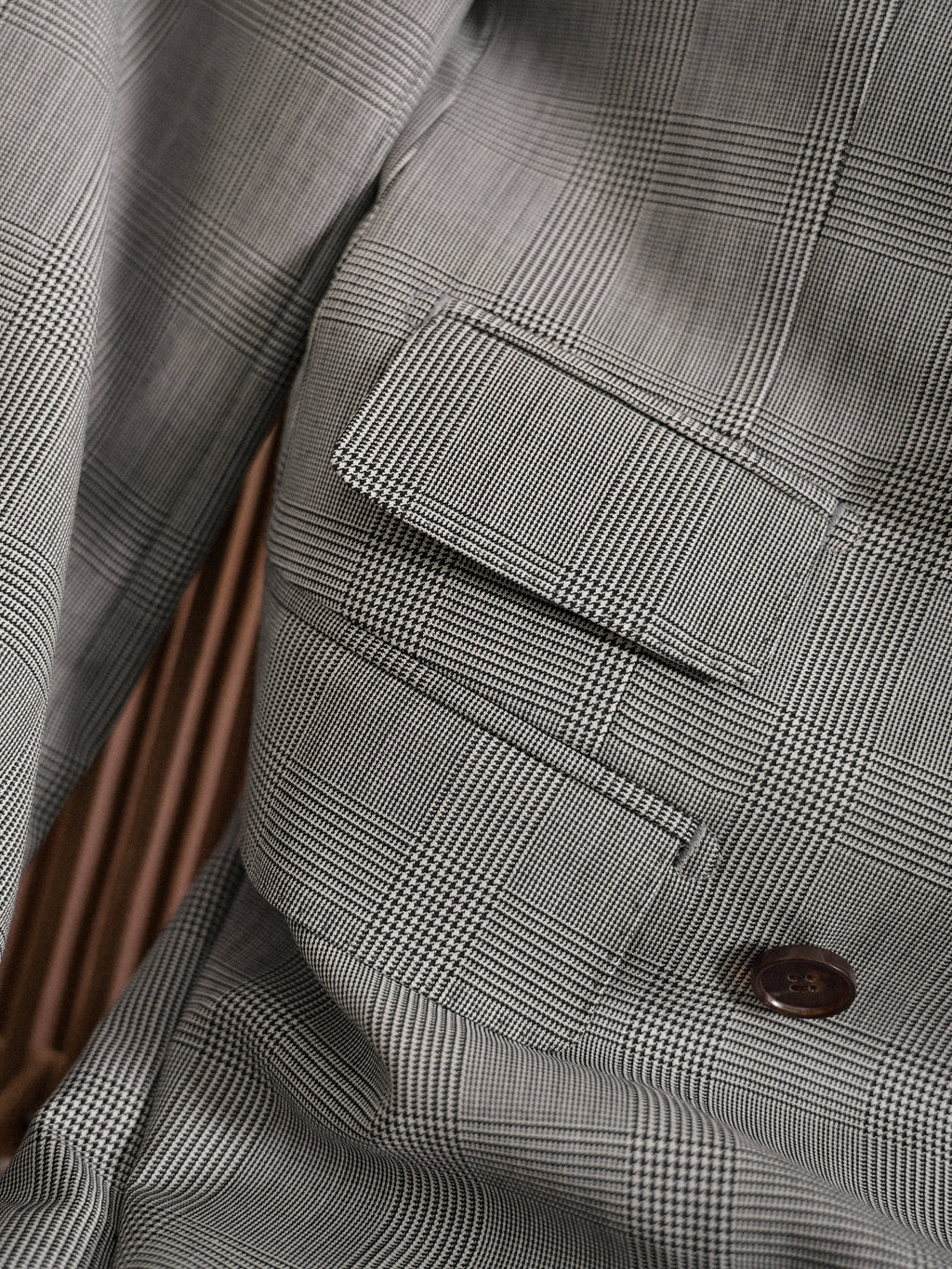 Men's 90s Merino Prince of Wales Half-Canvas Suit.