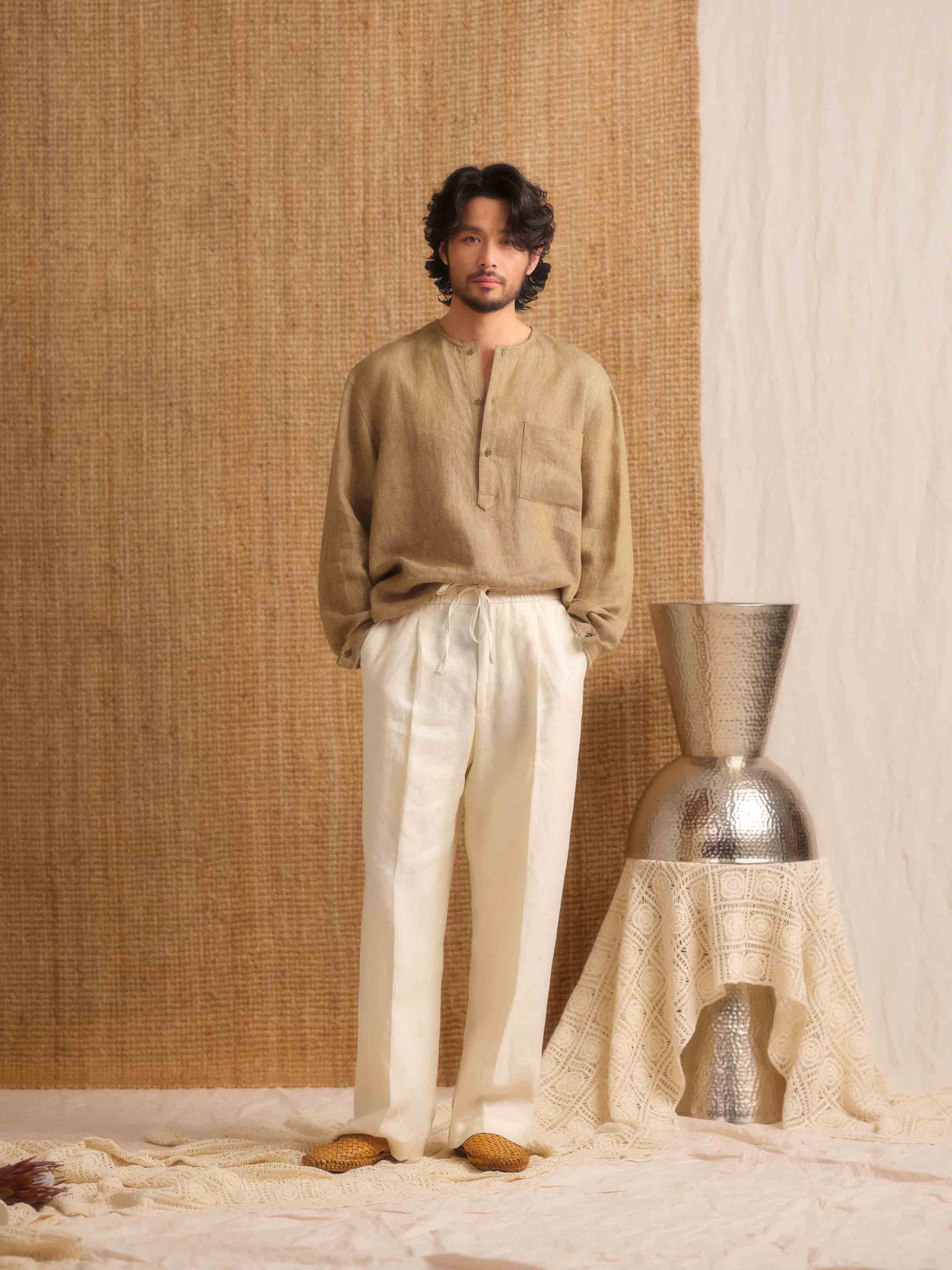 Men's Retro Half-Placket Shirt