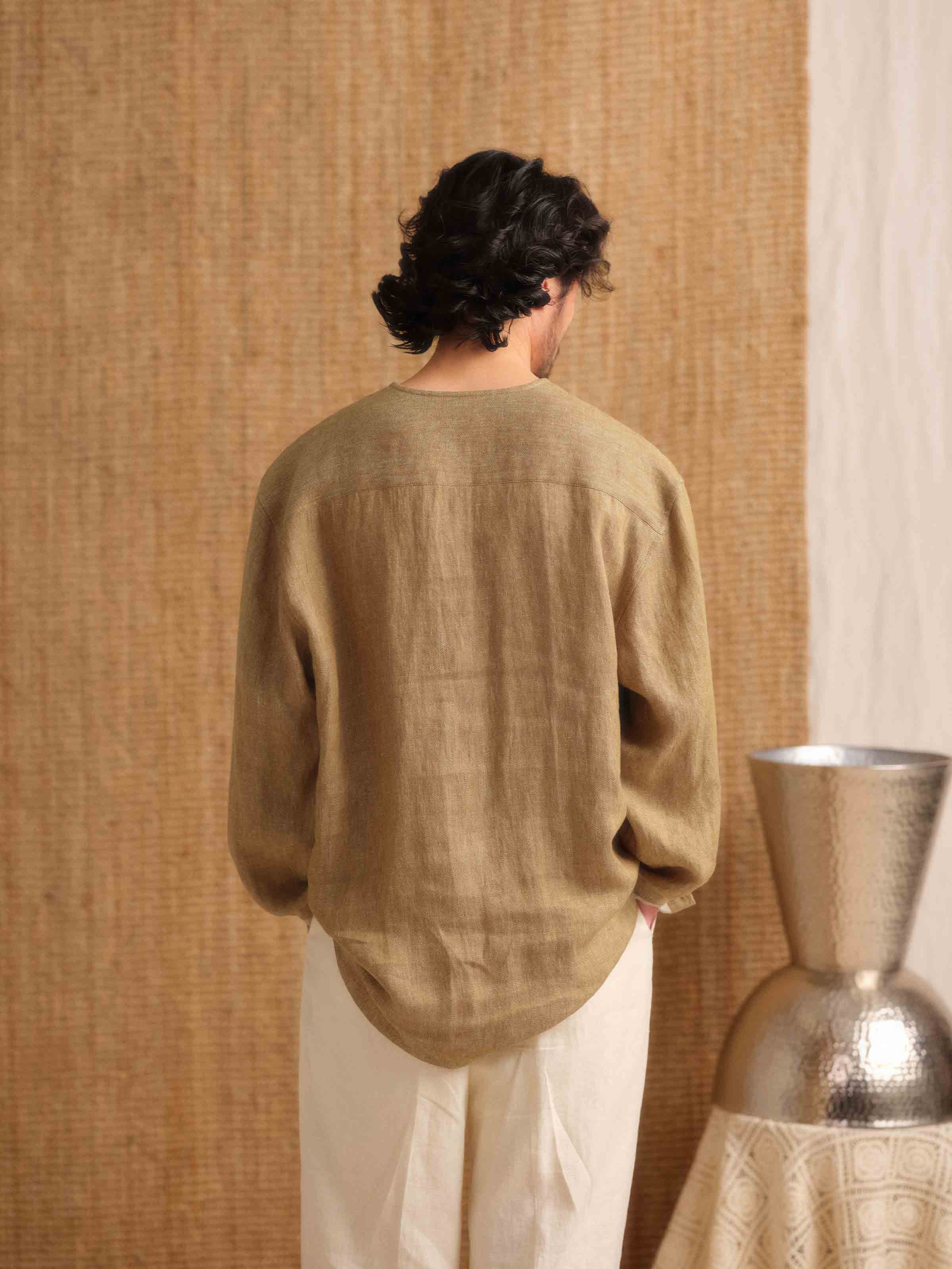 Men's Retro Half-Placket Shirt