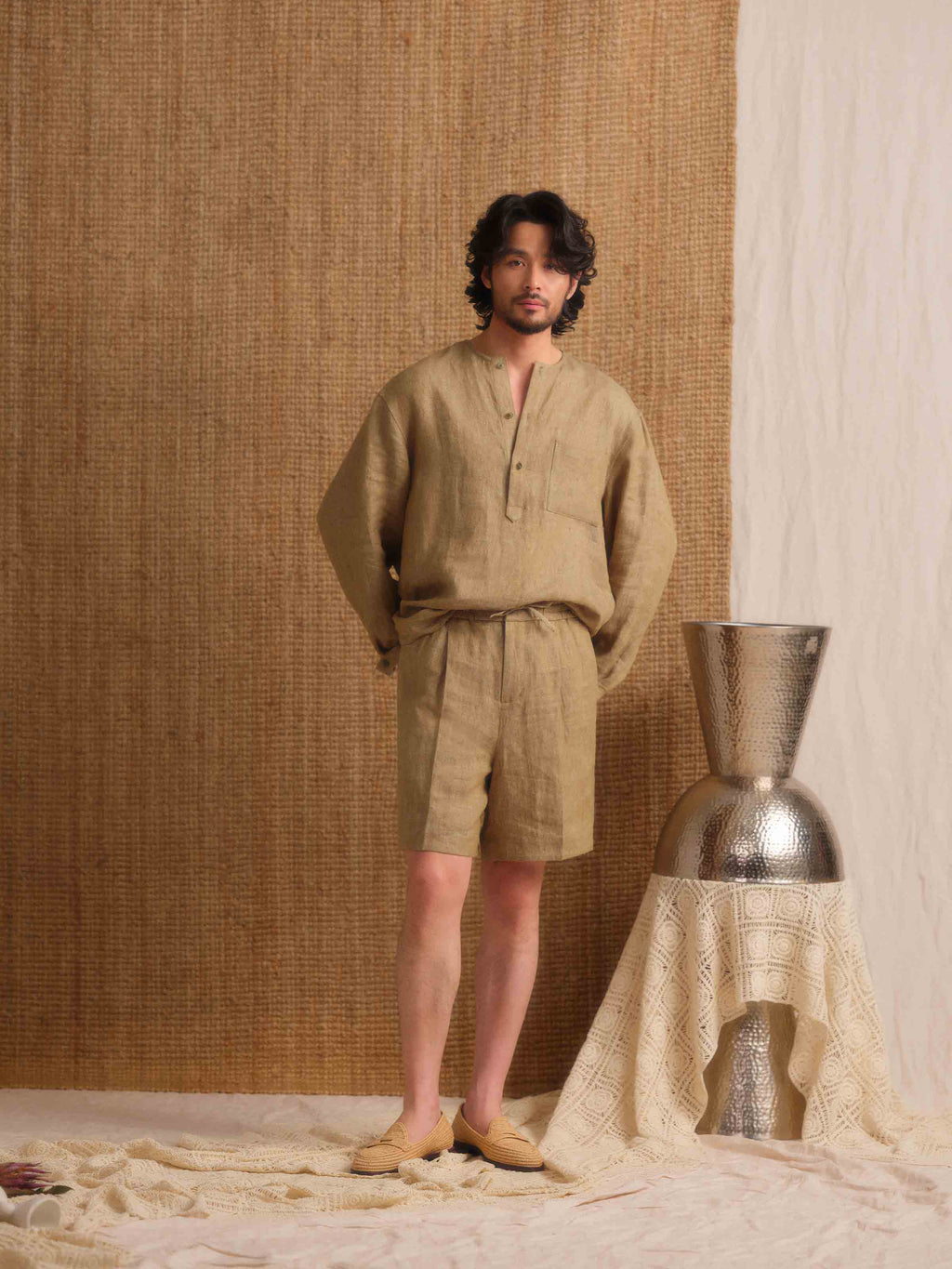 Men's Retro Half-Placket Shirt