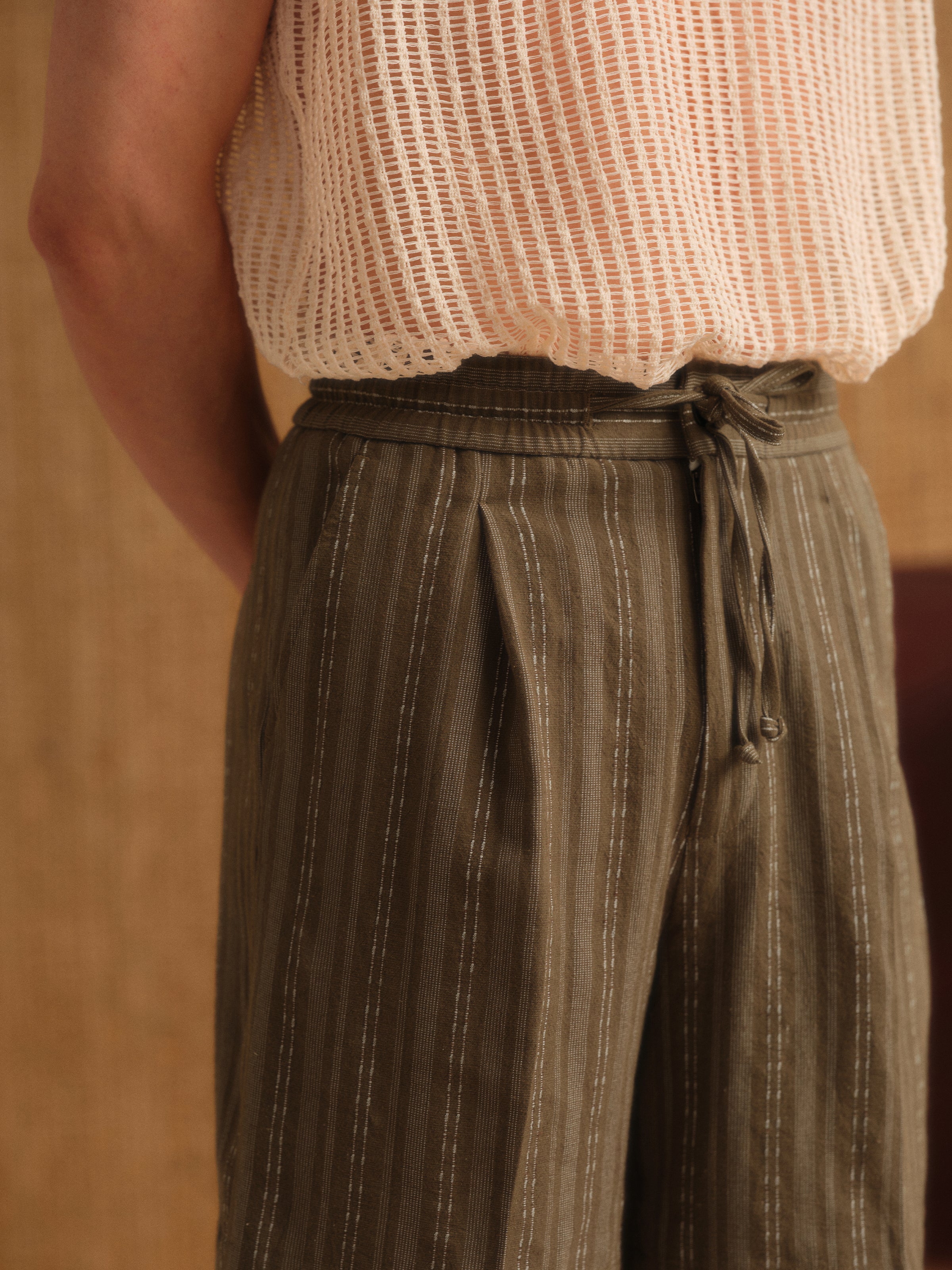 Men's Relaxed Striped Drawstring Shorts