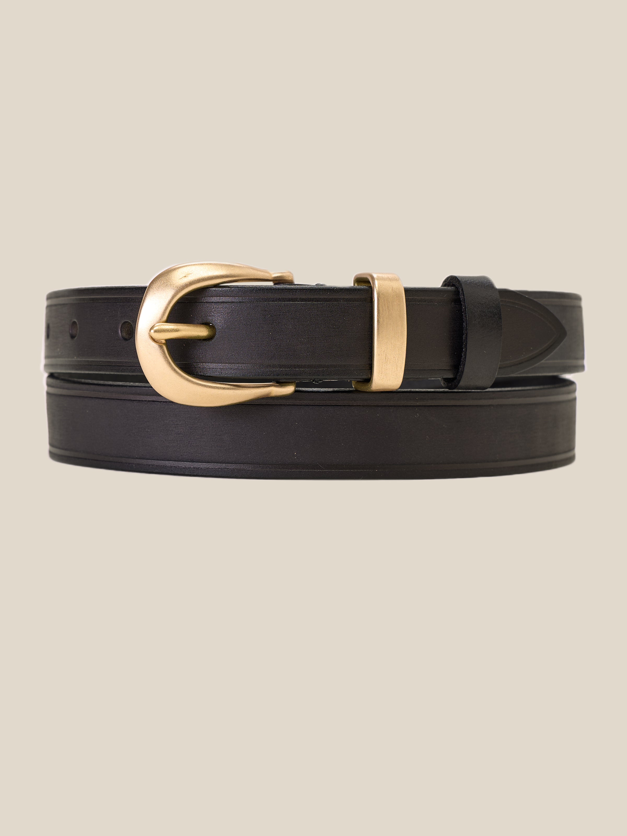 Vintage Versatile Copper Buckle Leather Belt