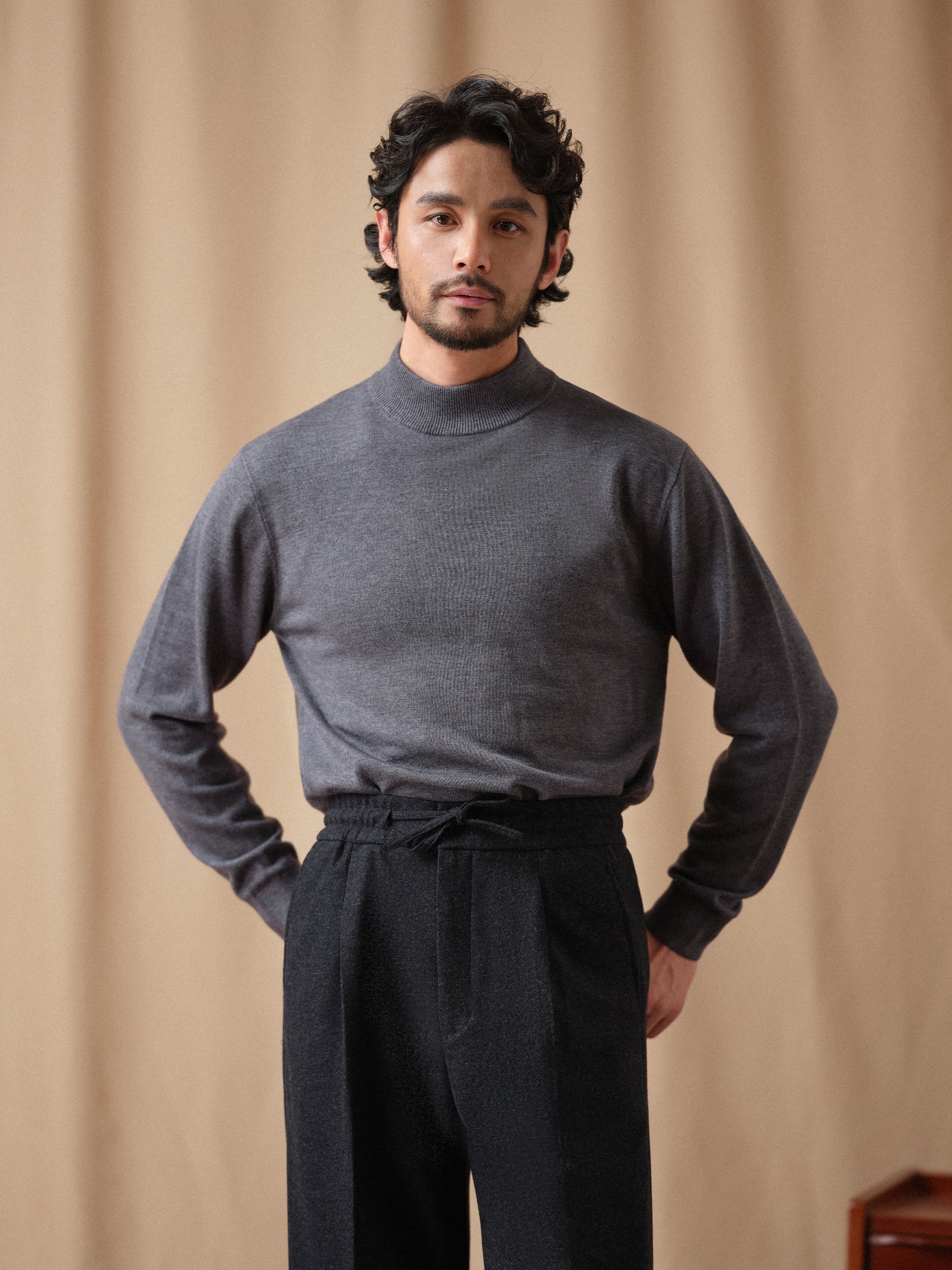 Men's 12-Gauge Lambswool Turtleneck Sweater