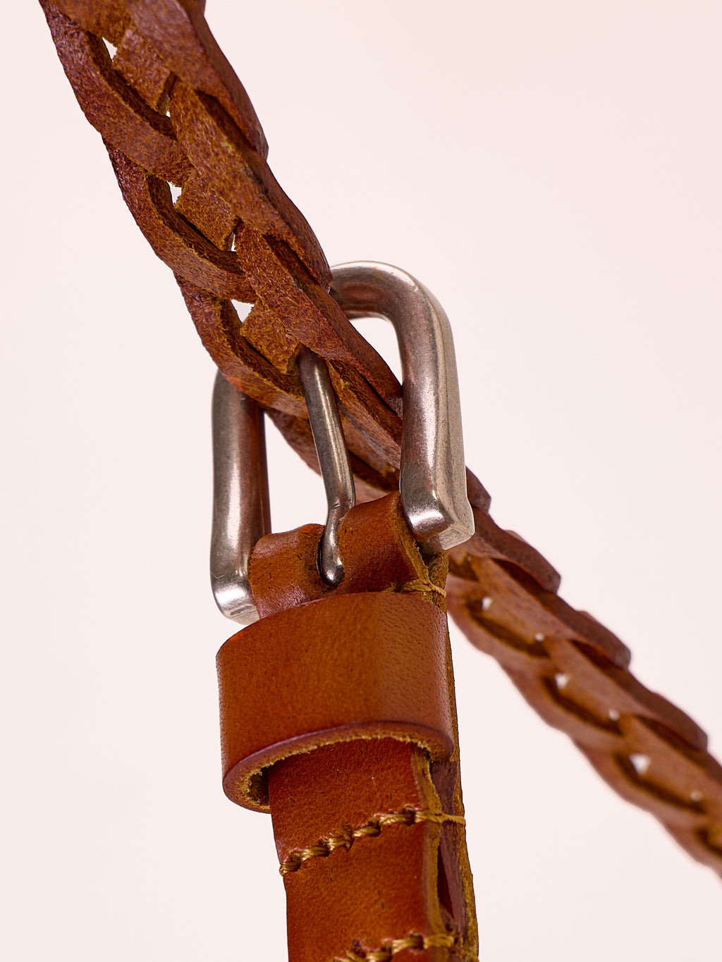 Vintage Versatile Carved Silver Buckle Leather Belt