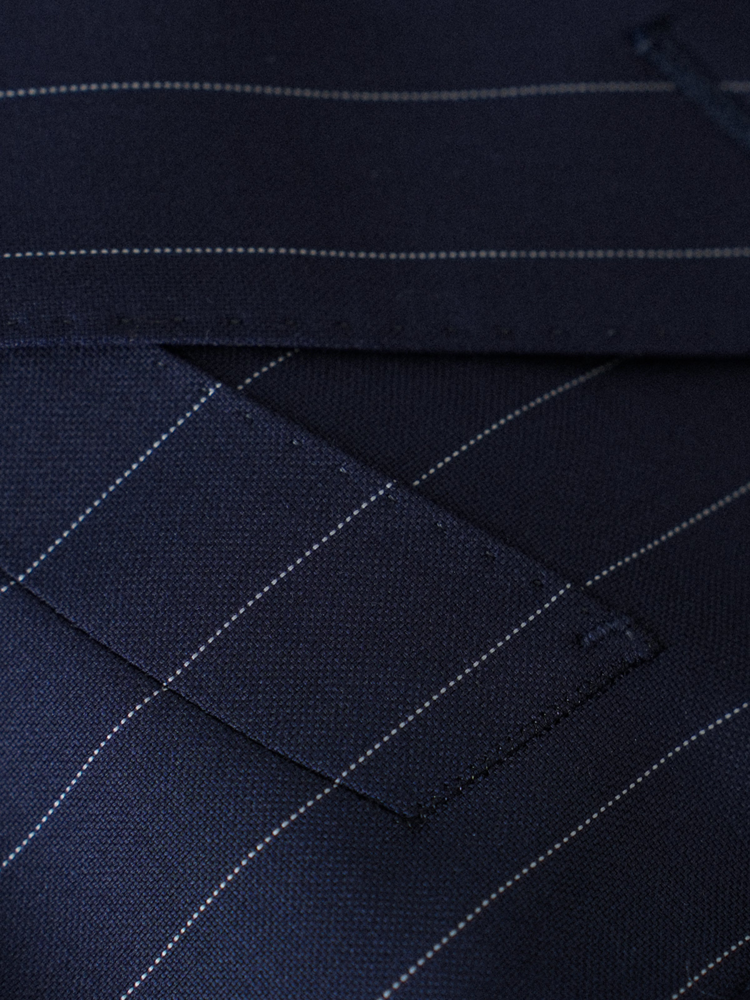 Men's Fine Australian Merino Wool Striped Double-Breasted Suit