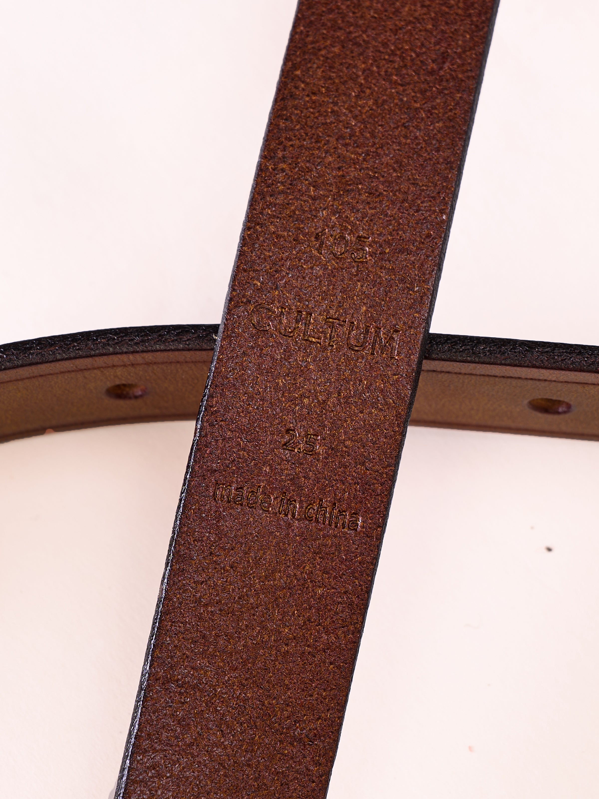 Vintage Versatile Copper Buckle Leather Belt