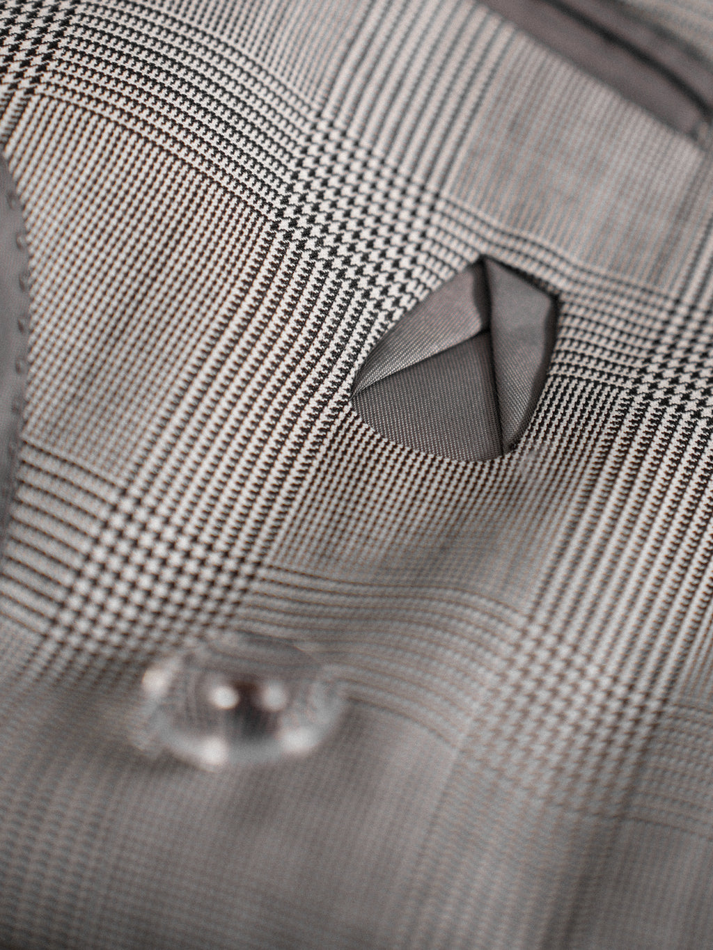 Men's 90s Merino Prince of Wales Half-Canvas Suit.