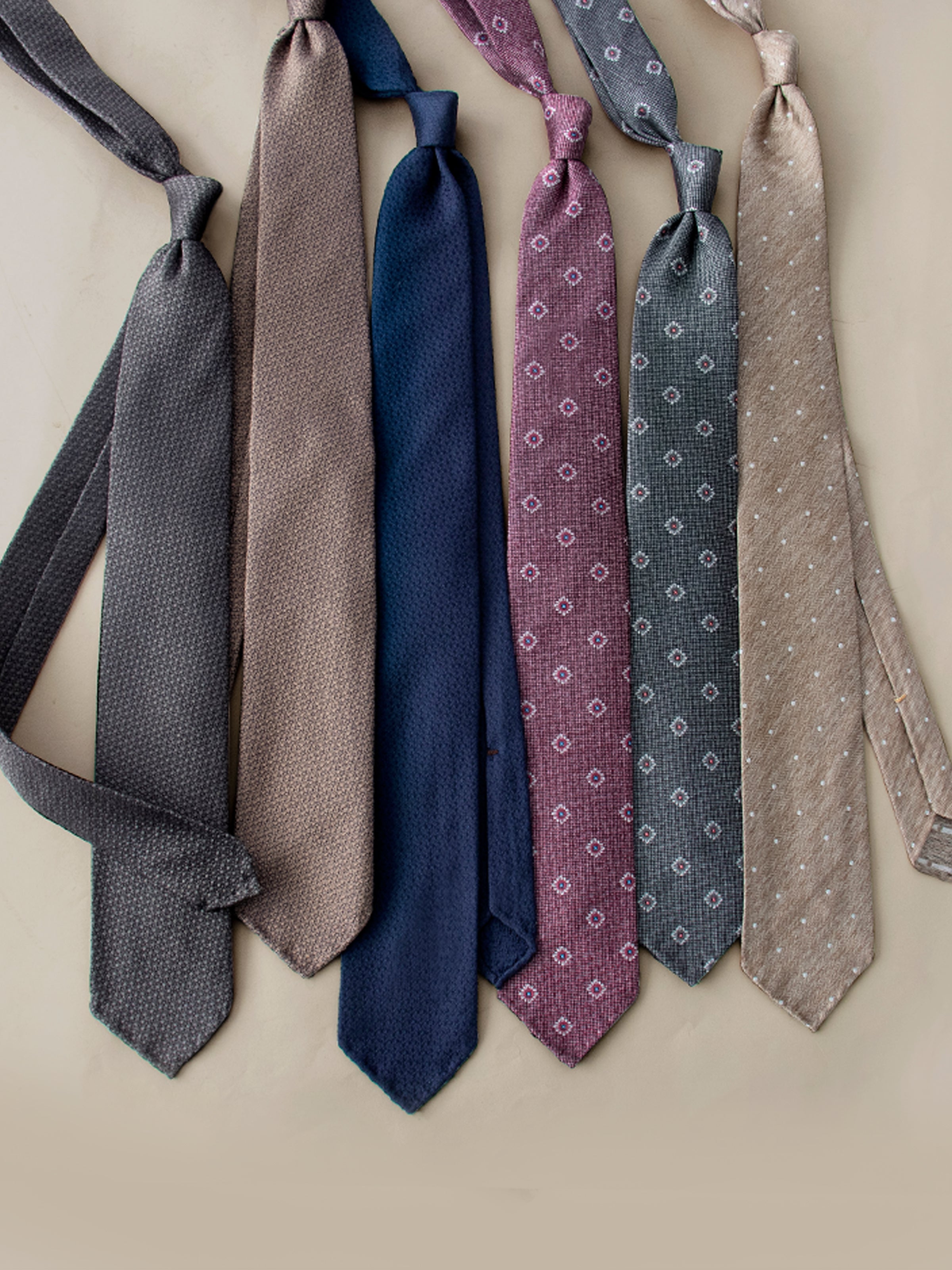 Handmade Italian Silk & Wool Business Tie