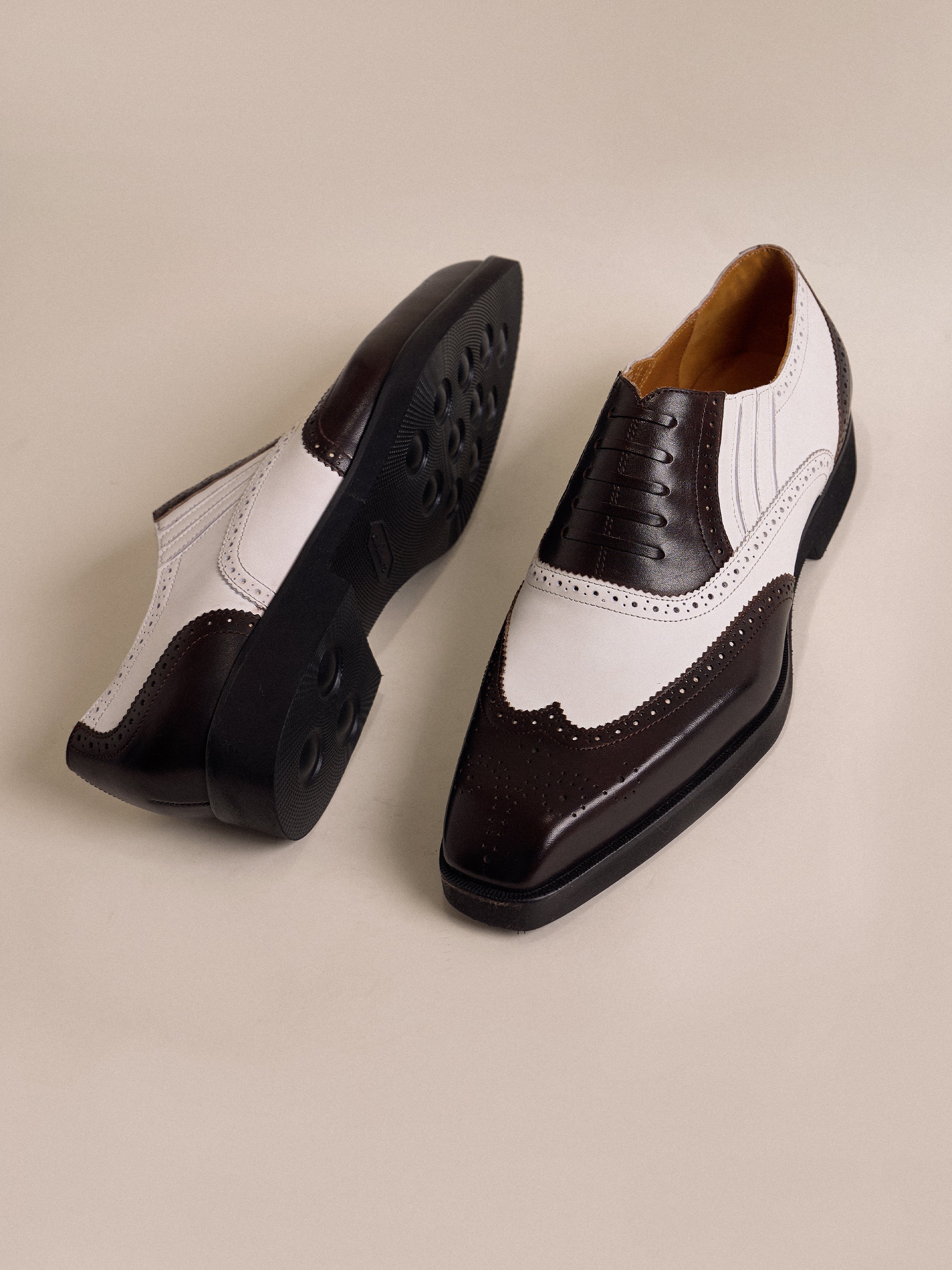 Men's Vintage Two-Tone Oxford Shoes