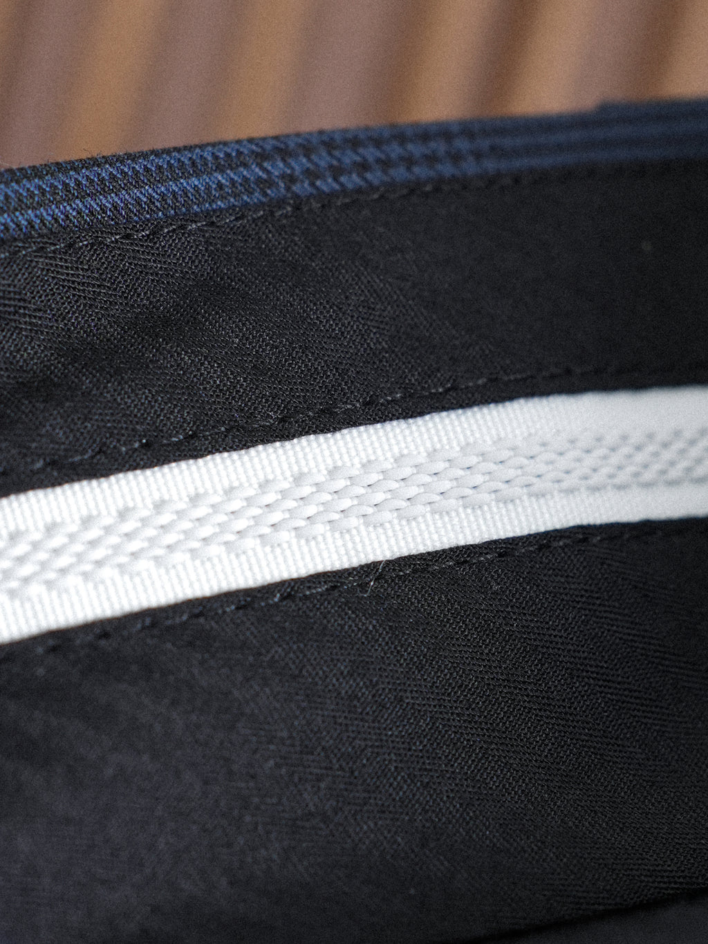 Men's Non-Iron Wool Prince of Wales Check Slim Straight Suit Trousers