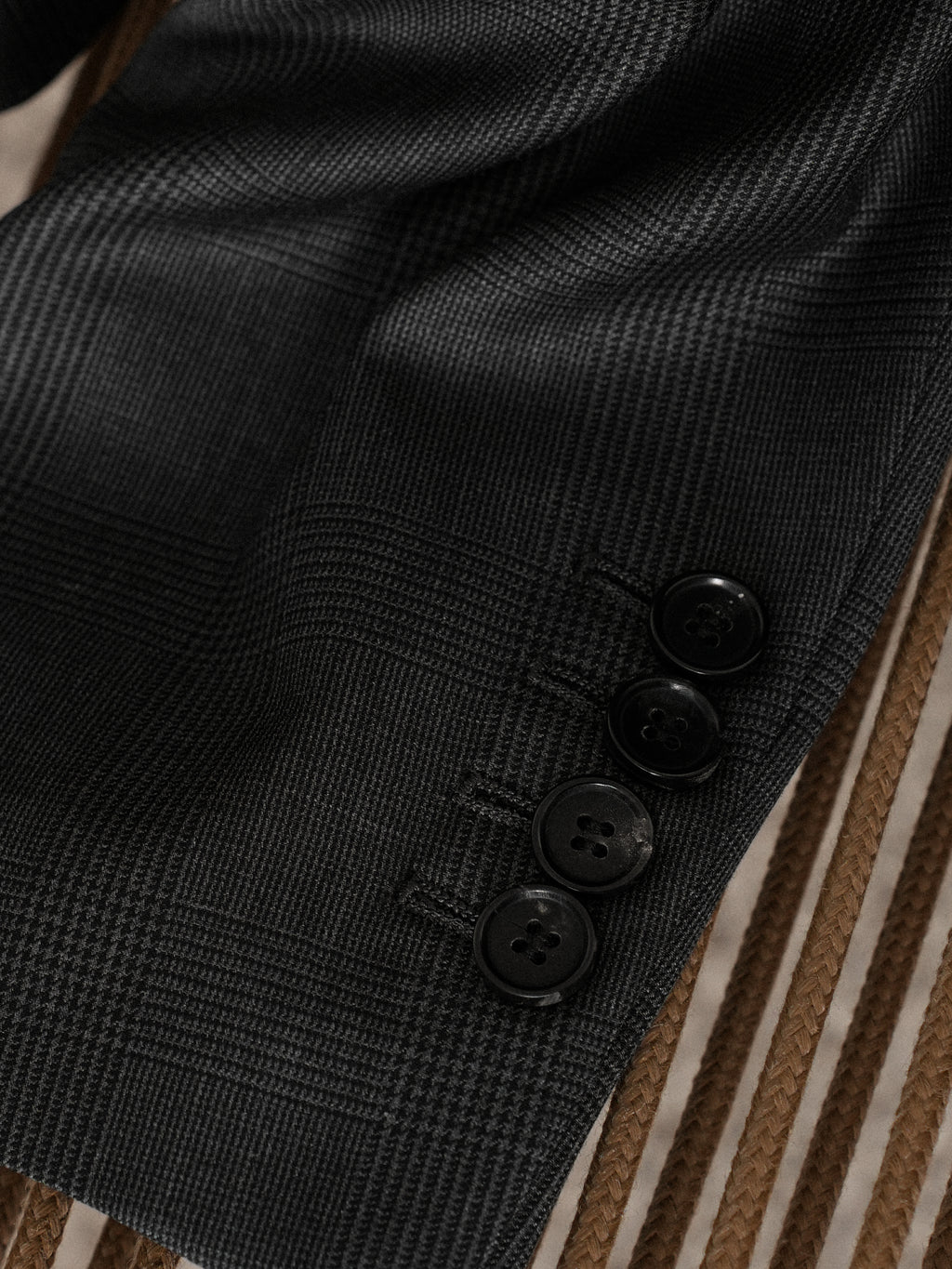 Men's Prince of Wales Check Double-Breasted Suit