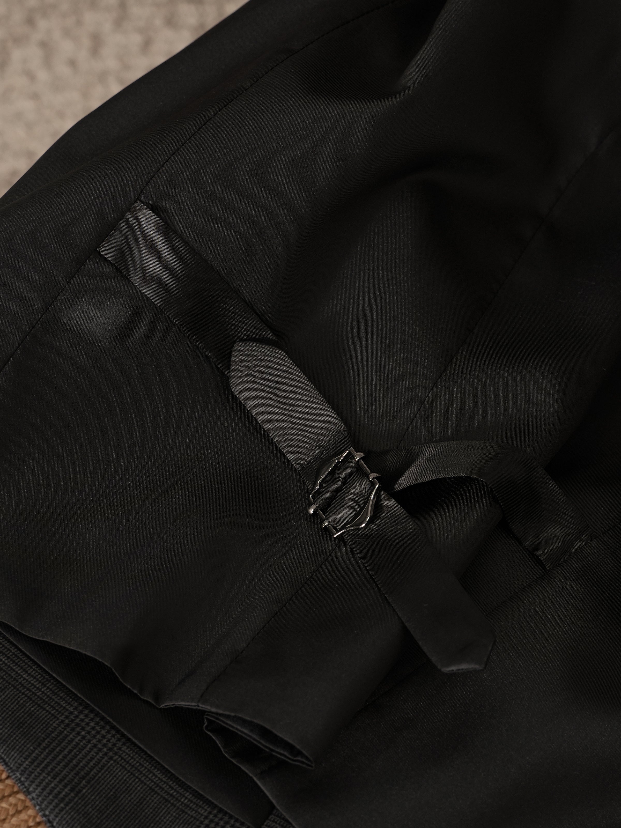 Men's 90s Australian Merino Wool Prince of Wales Check Half-Canvas Business Vest