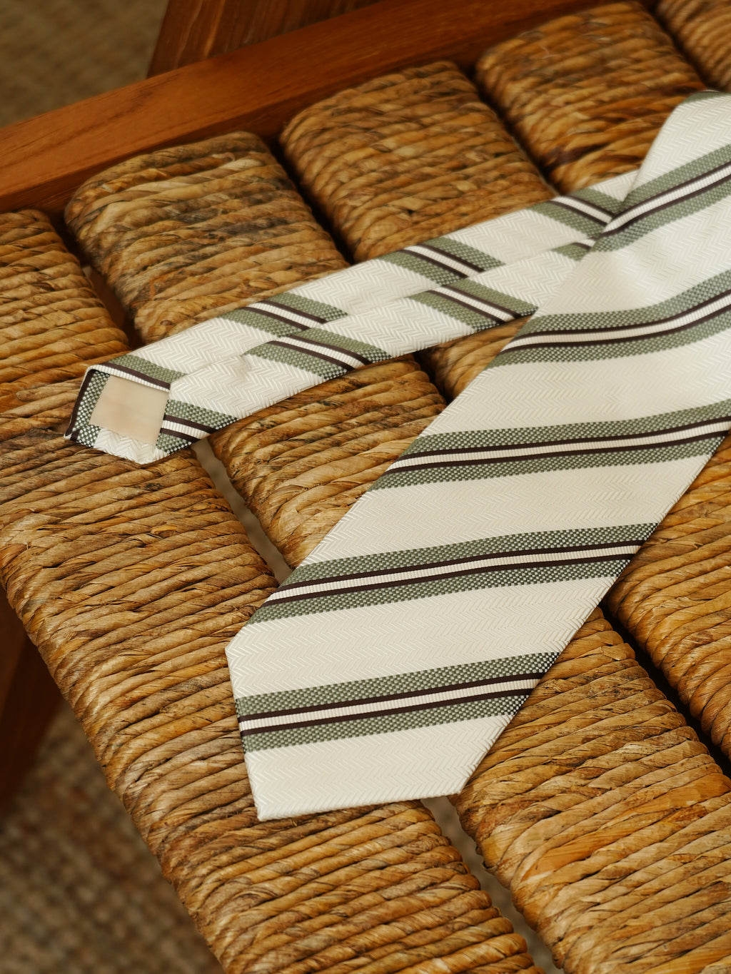 Vintage 8CM Textured Twill Tie