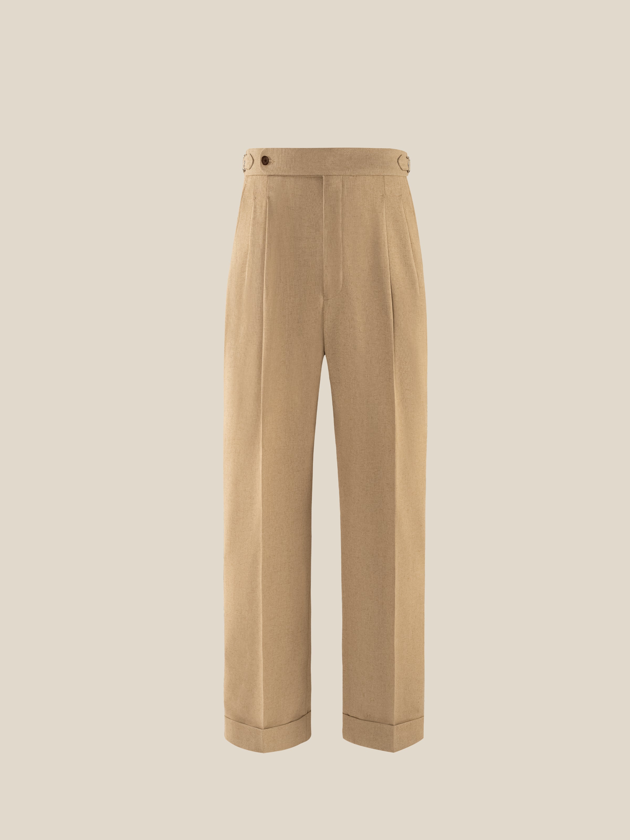 Men's Vintage Old Money Linen-Blend Trouser