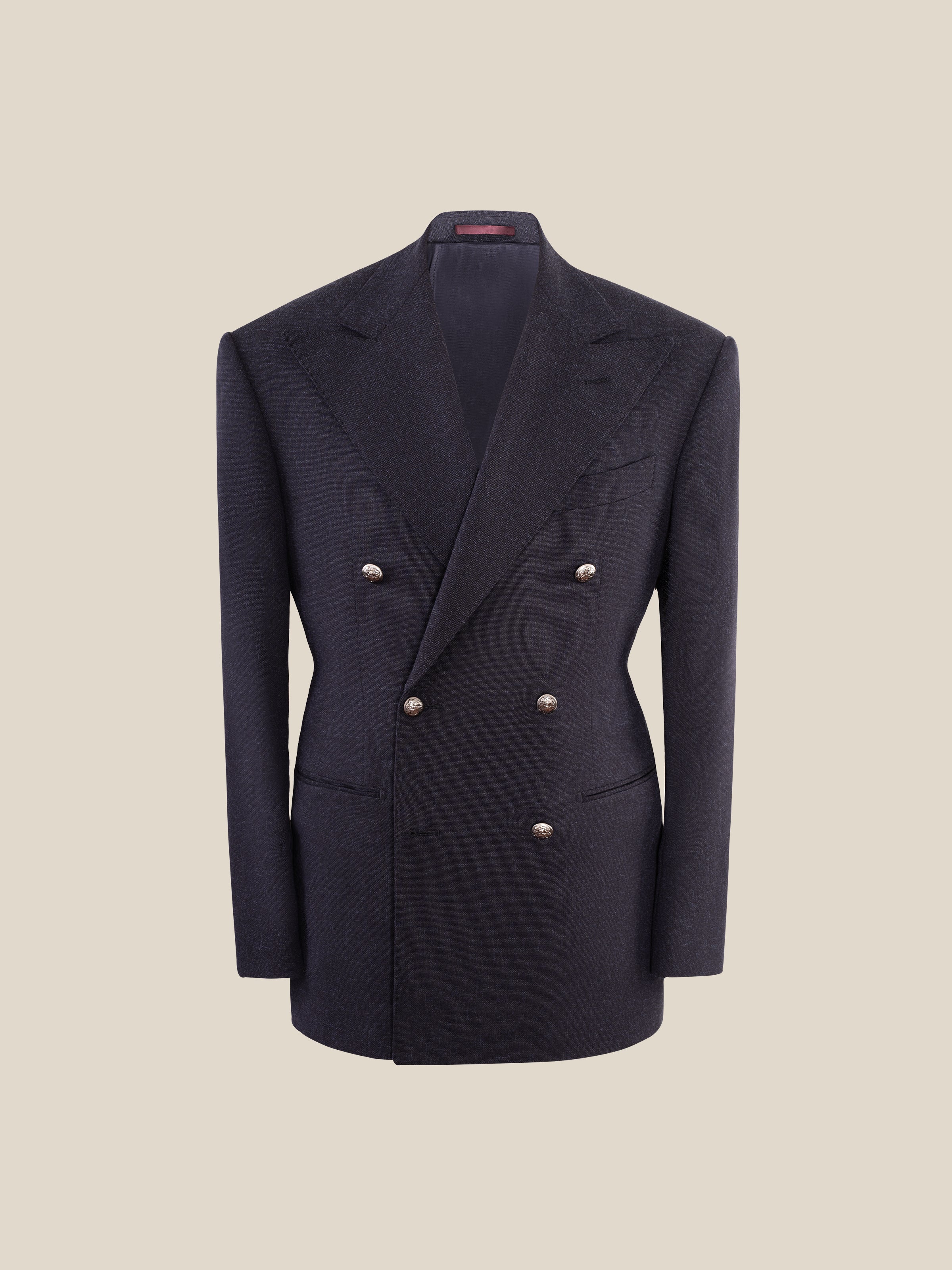 Men's Breathable Linen Blend Double-Breasted Blazer