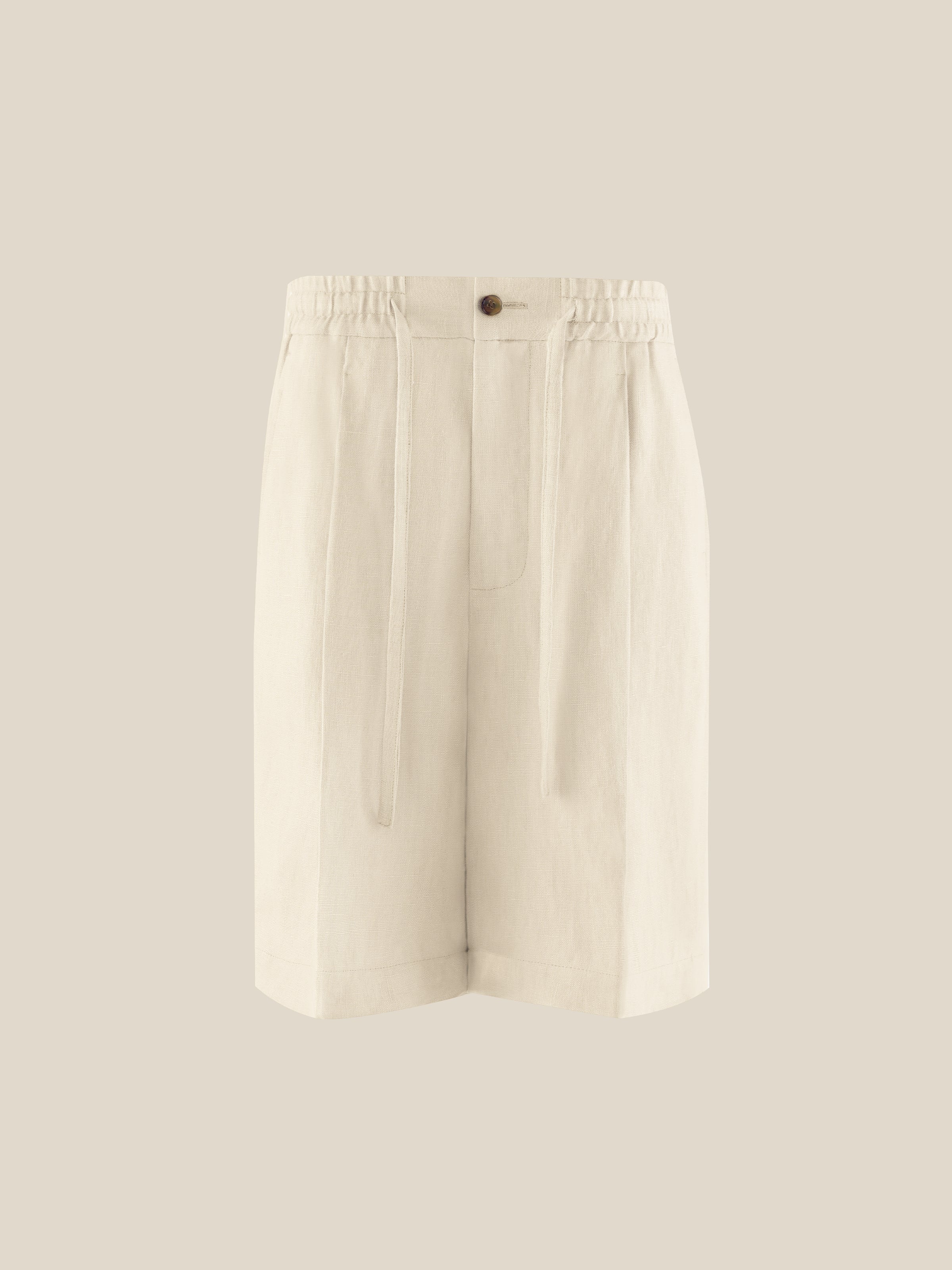 Men's French Linen Drawstring Shorts