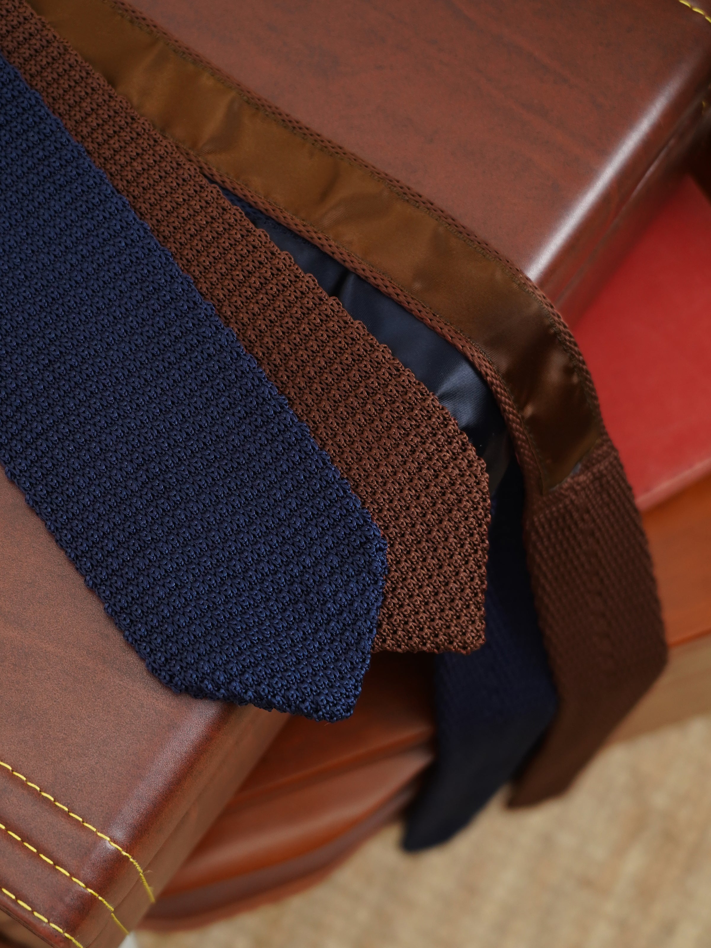 Vintage Knitted 7CM Solid Color Tie