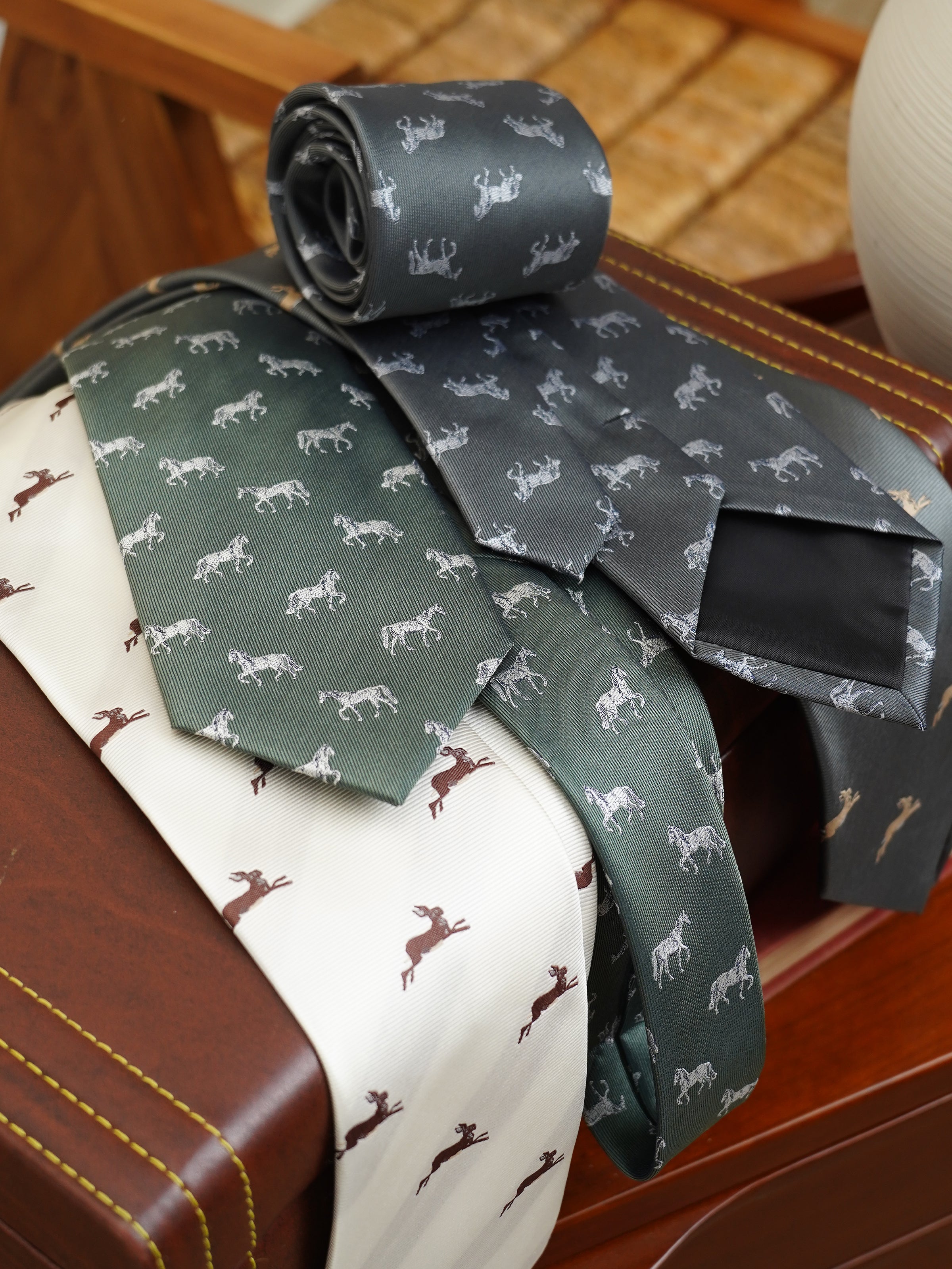 Vintage Casual Full-Lined 8CM Animal Print Tie