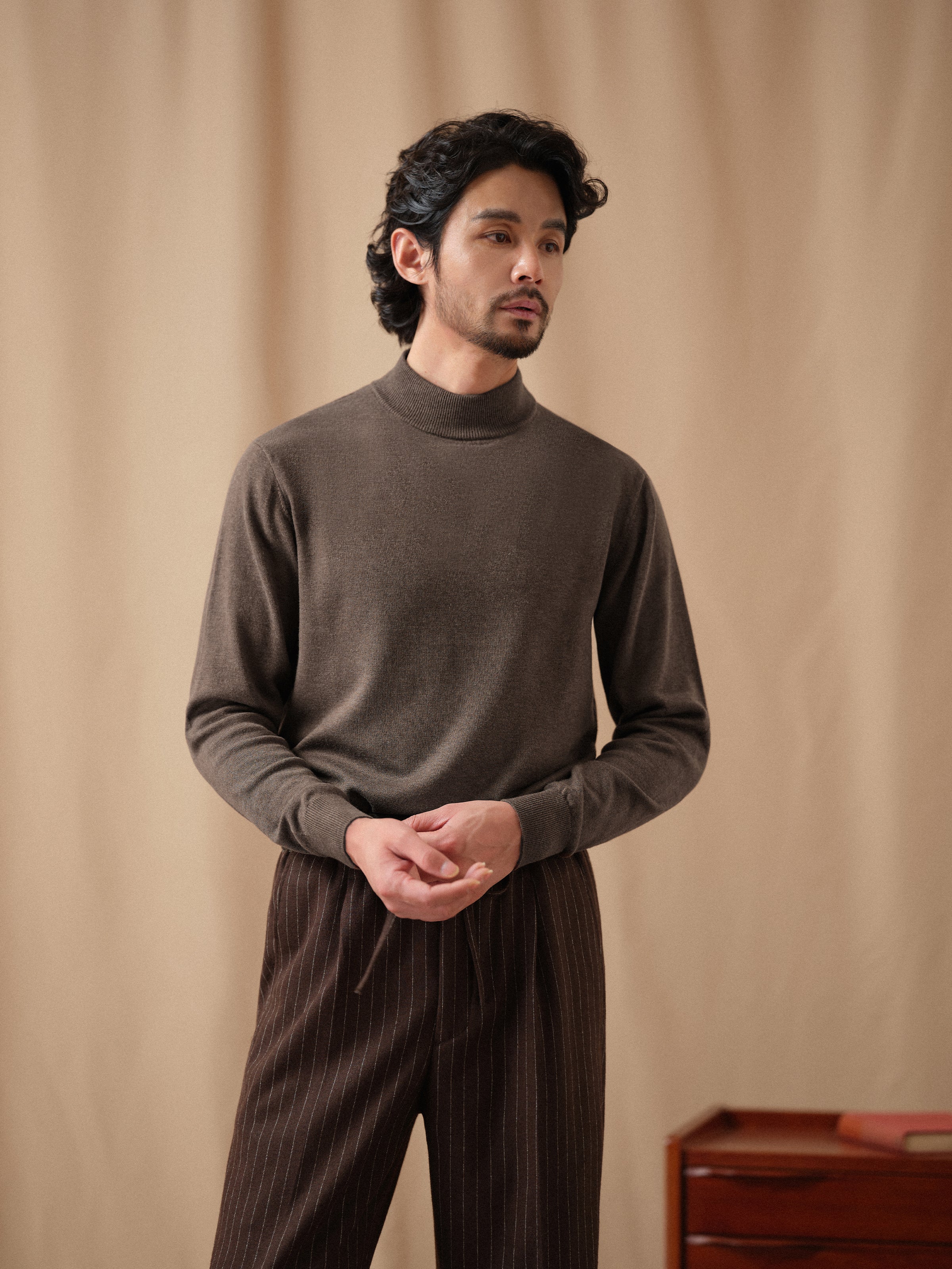 Men's 12-Gauge Lambswool Turtleneck Sweater