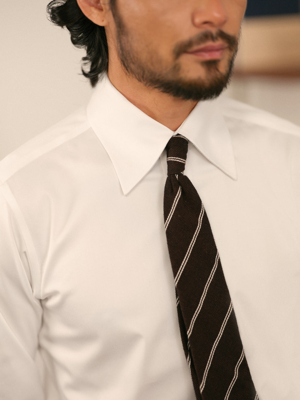 Men's Soft Wrinkle-Resistant White Dress Shirt