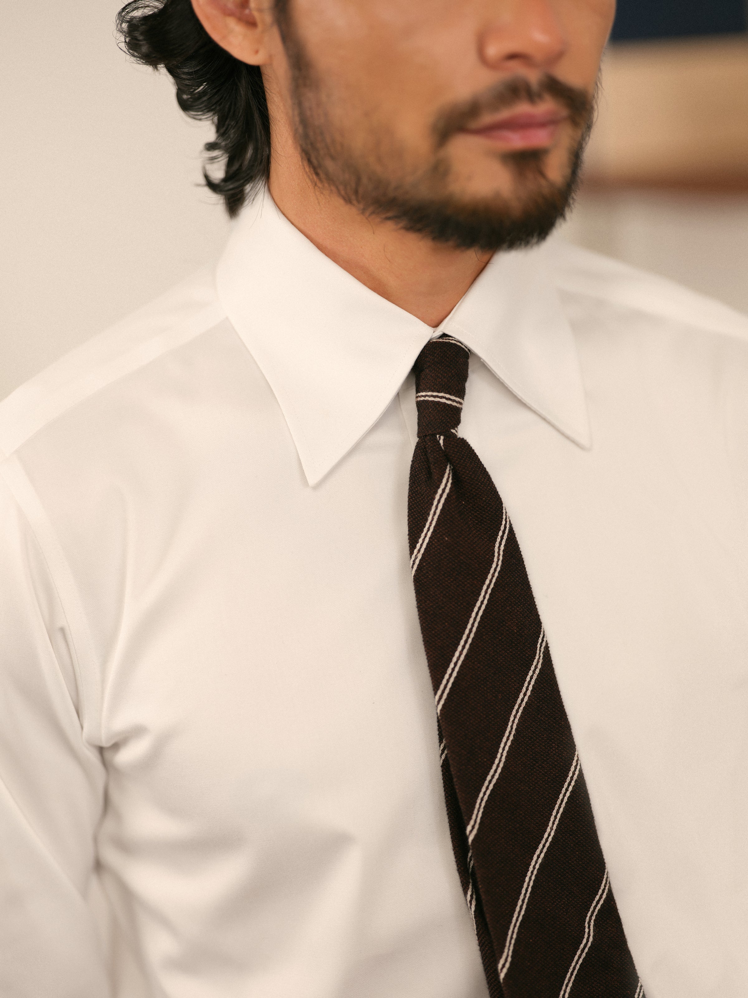 Men's Soft Wrinkle-Resistant White Dress Shirt