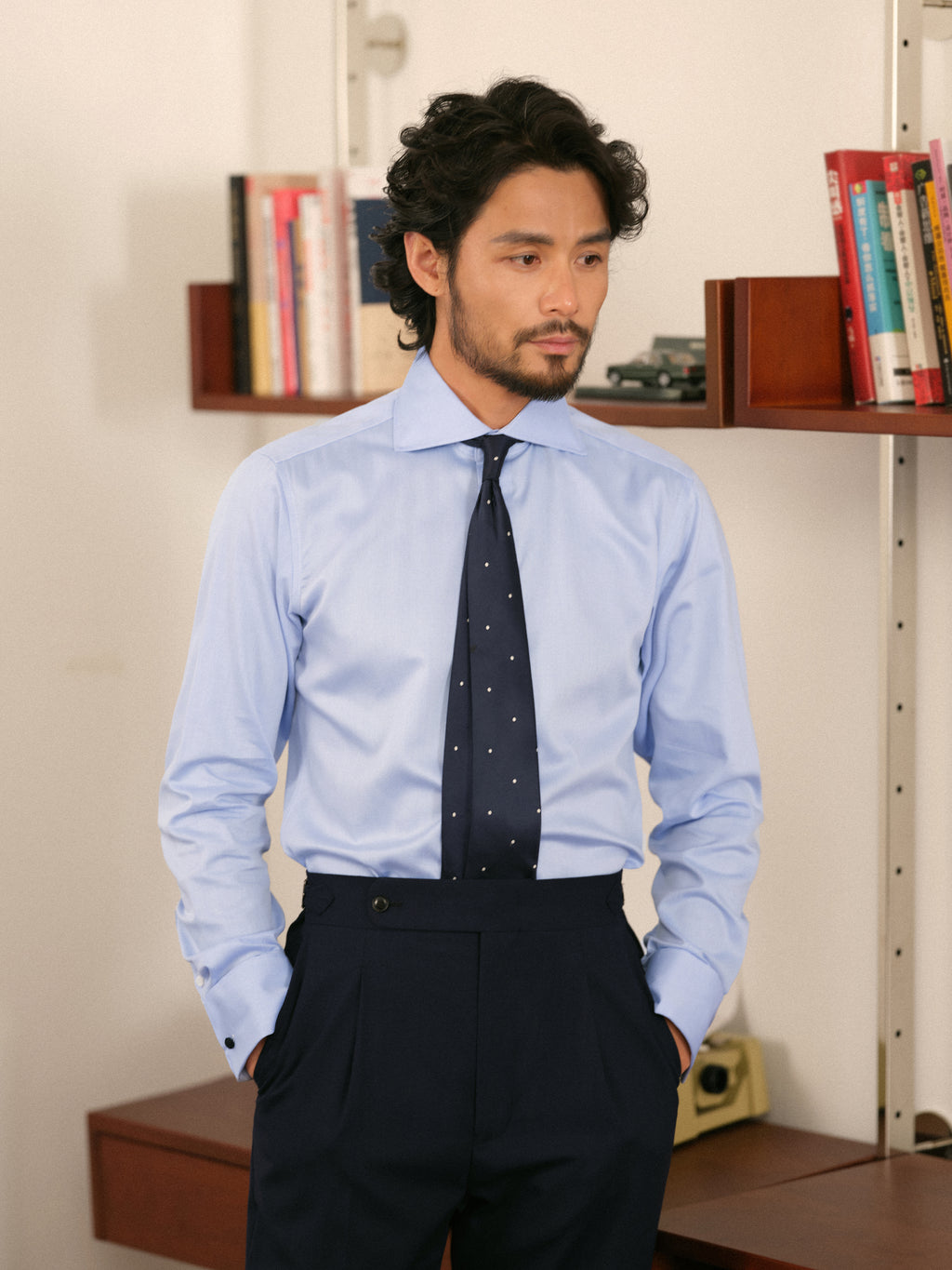 Men's Business Stripe Shirt made with Xinjiang Long-Staple Cotton