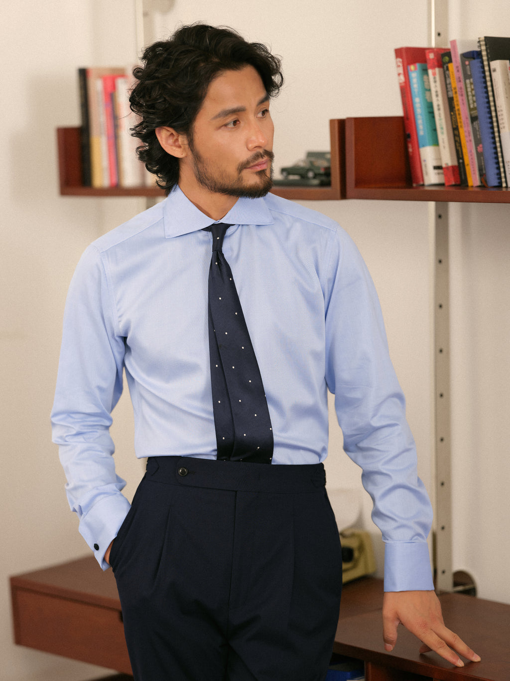 Men's Business Stripe Shirt made with Xinjiang Long-Staple Cotton