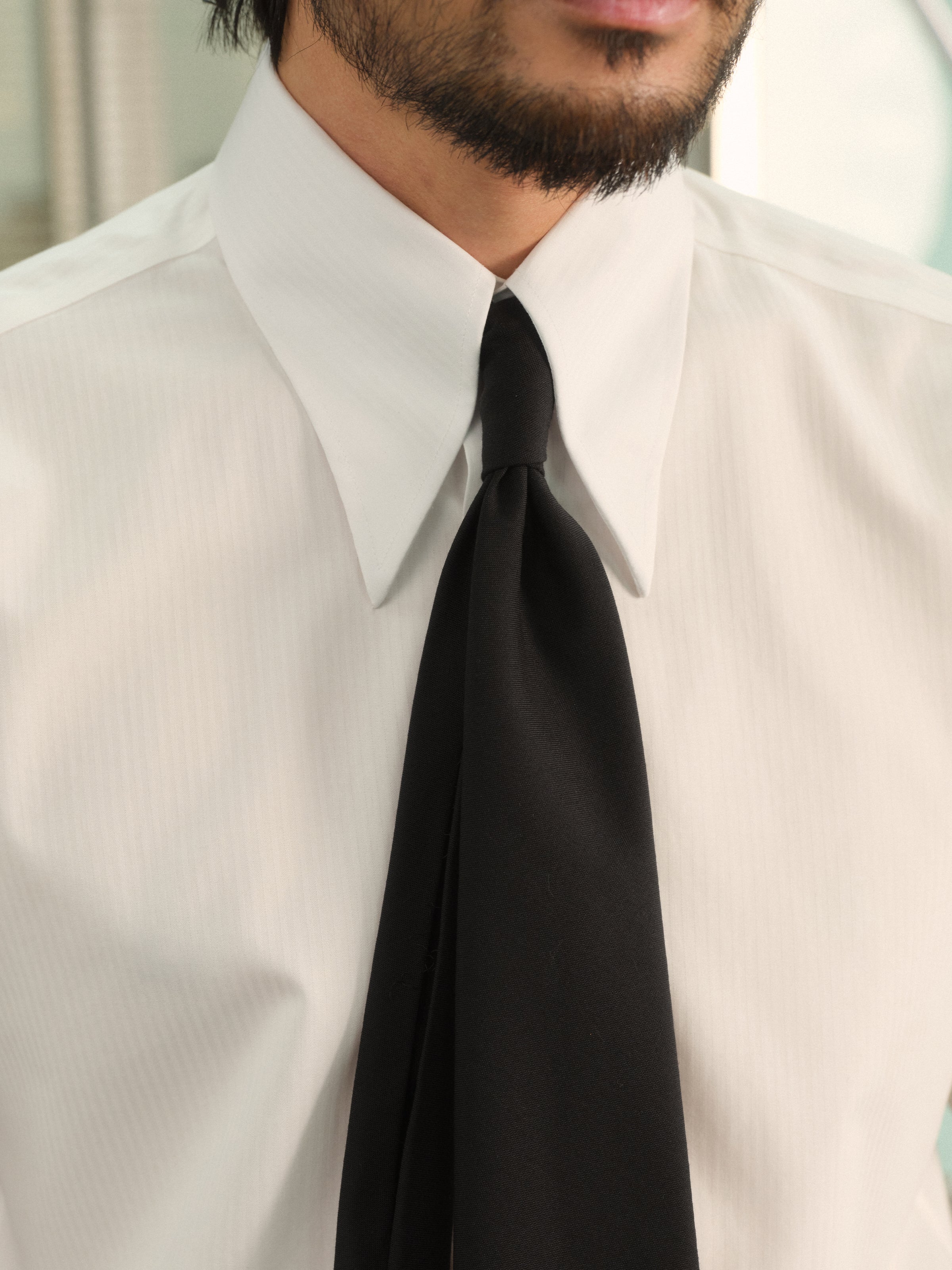 Men's Italian Long Point Collar Wrinkle-Free Shirt