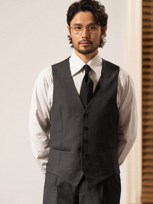 50% Wool Prince of Wales Check Business Vest