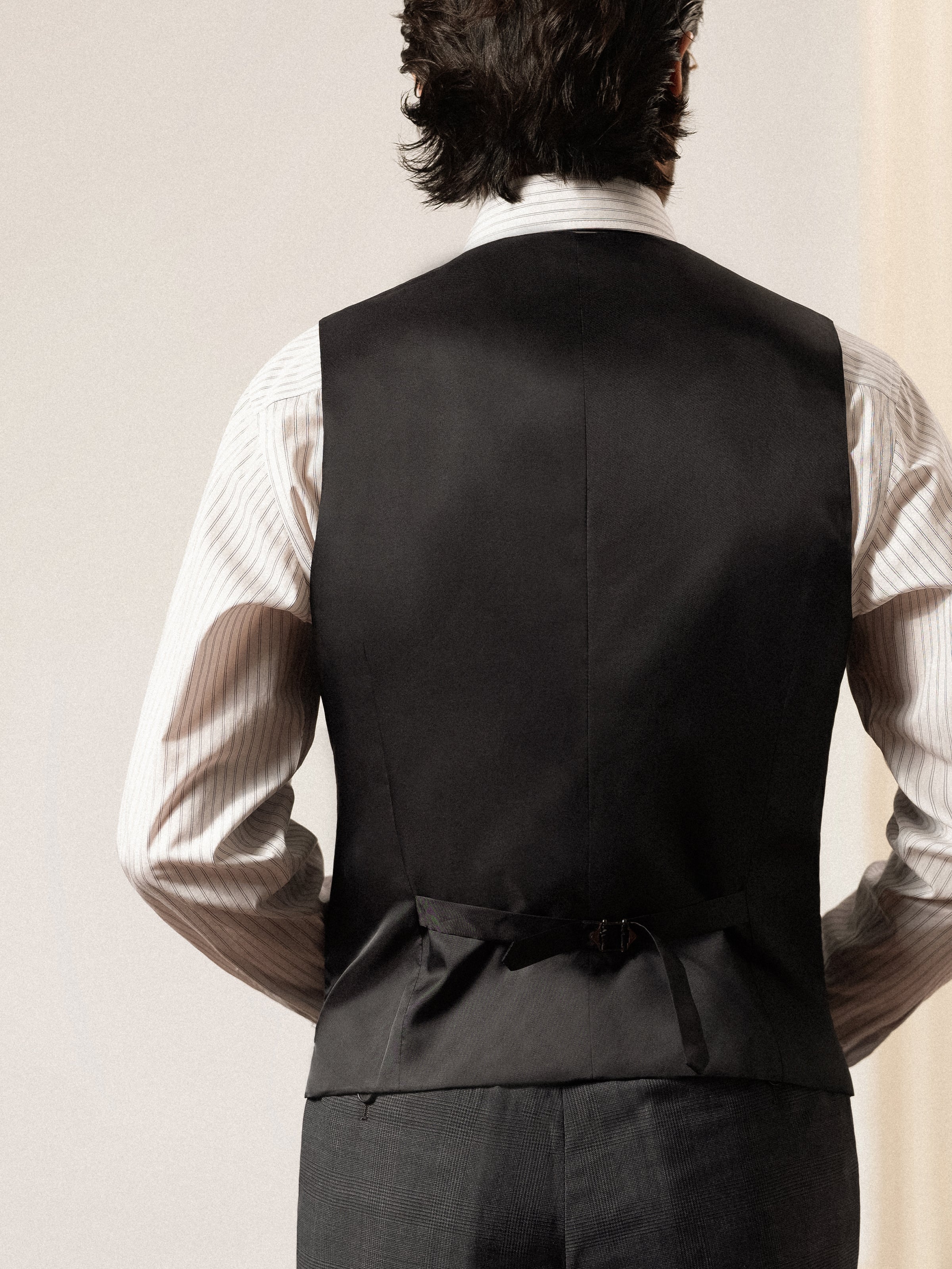 50% Wool Prince of Wales Check Business Vest