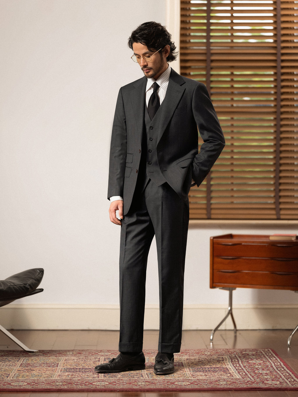 50% Wool Prince of Wales Check Business Vest