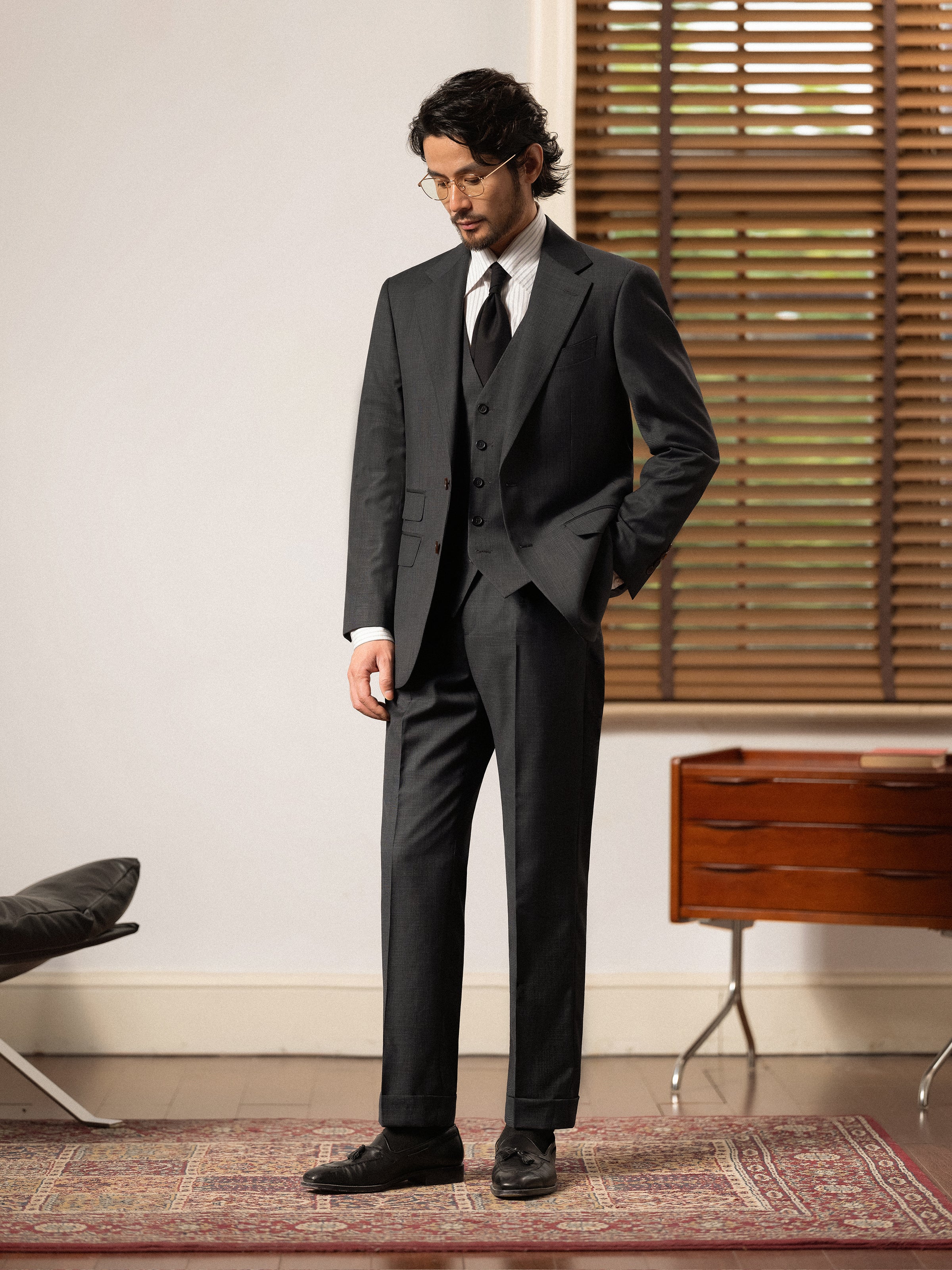 50% Wool Prince of Wales Check Business Vest