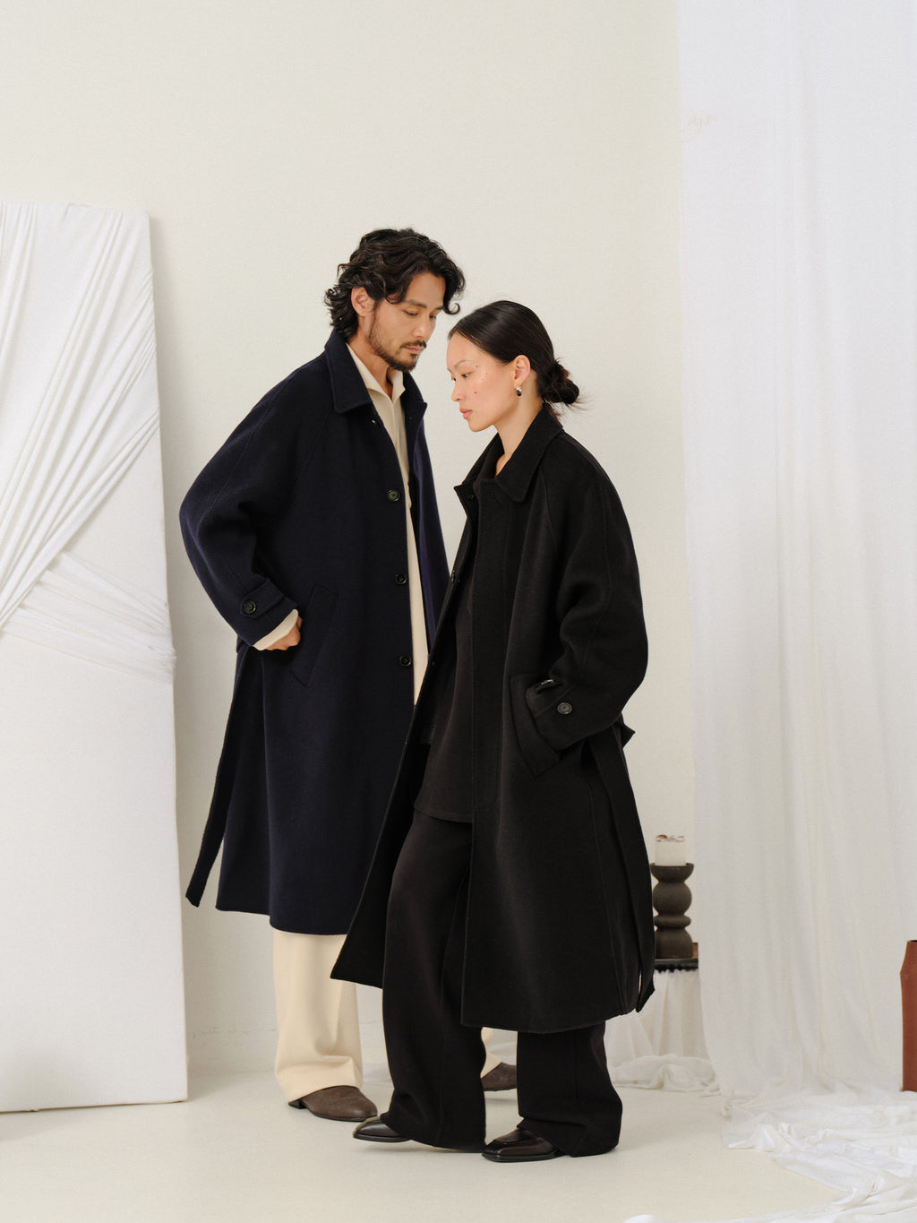 850g Thick Wool Balmacaan Overcoat