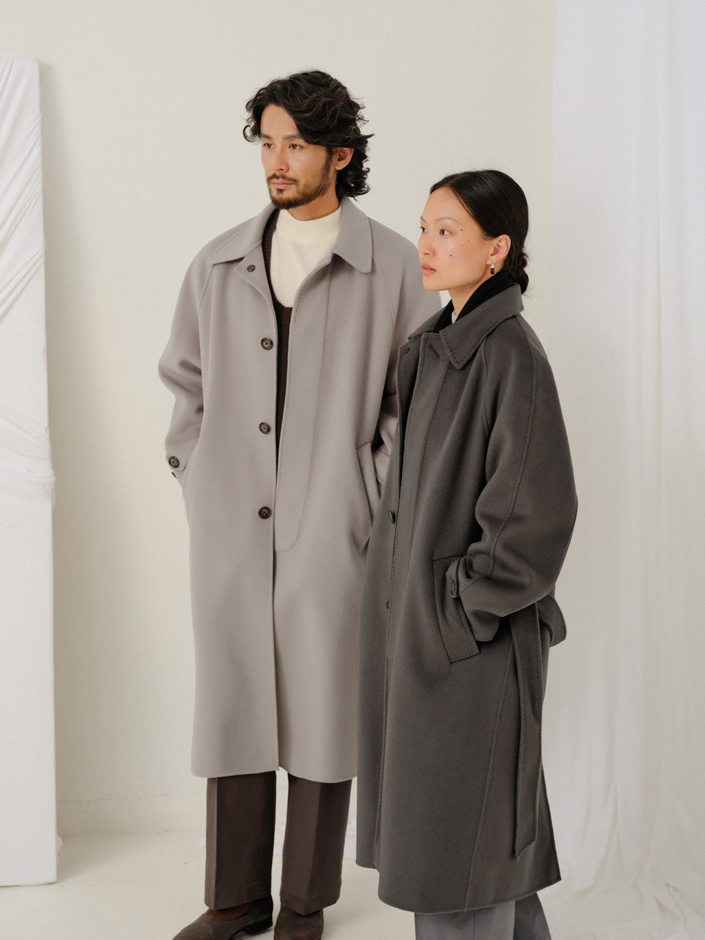 850g Thick Wool Balmacaan Overcoat