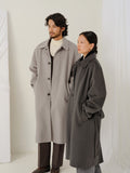 850g Thick Wool Balmacaan Overcoat