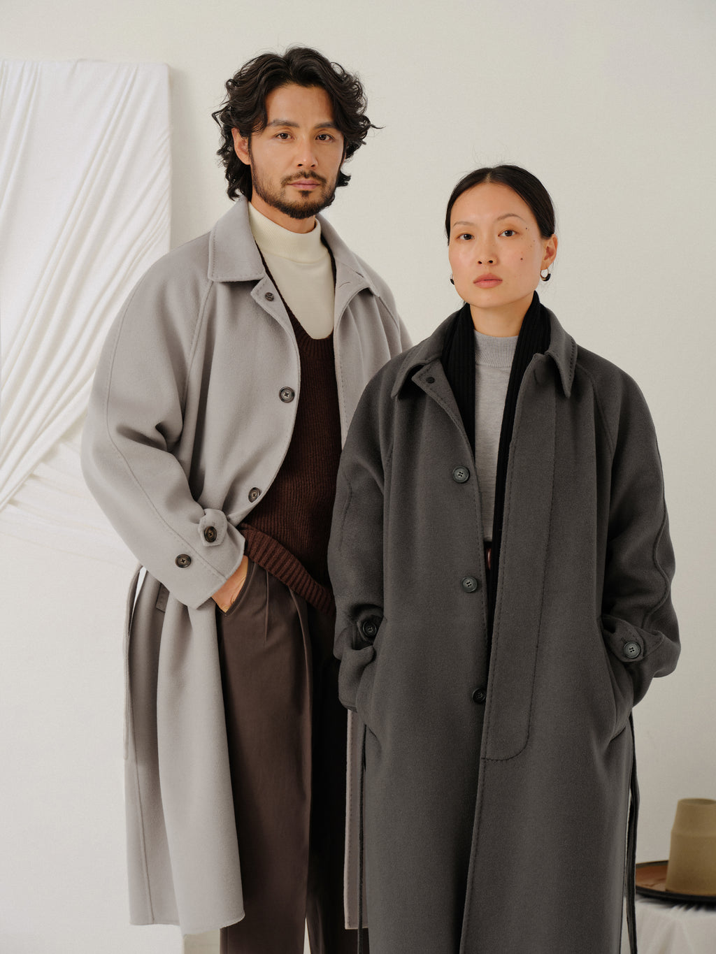 850g Thick Wool Balmacaan Overcoat