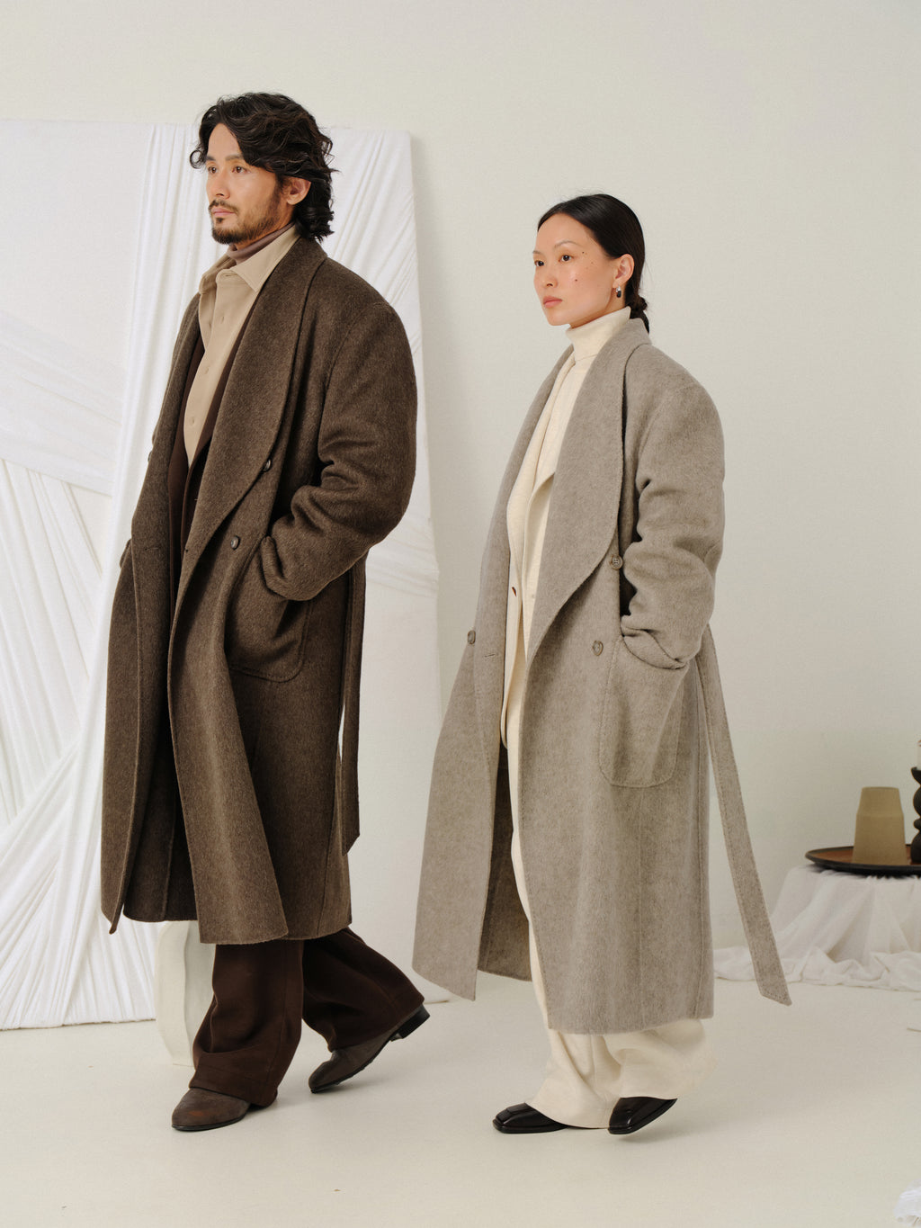 900g Heavy Shawl Collar Wool Coat