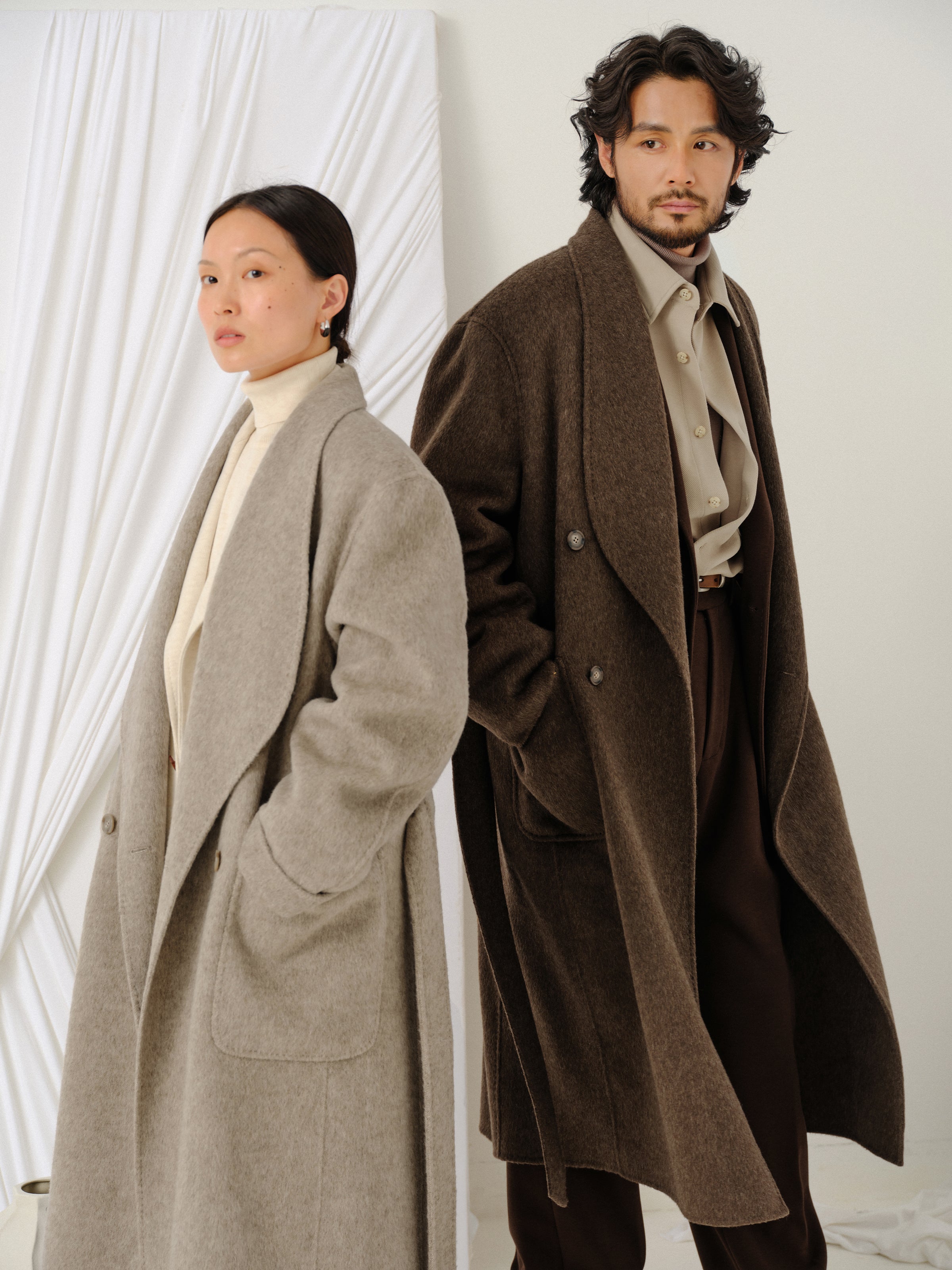 900g Heavy Shawl Collar Wool Coat