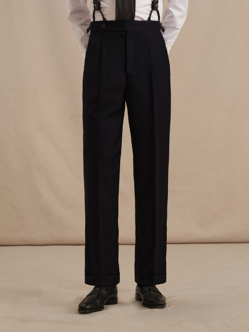 Men's 130S Italian Virgin Wool Straight Trousers