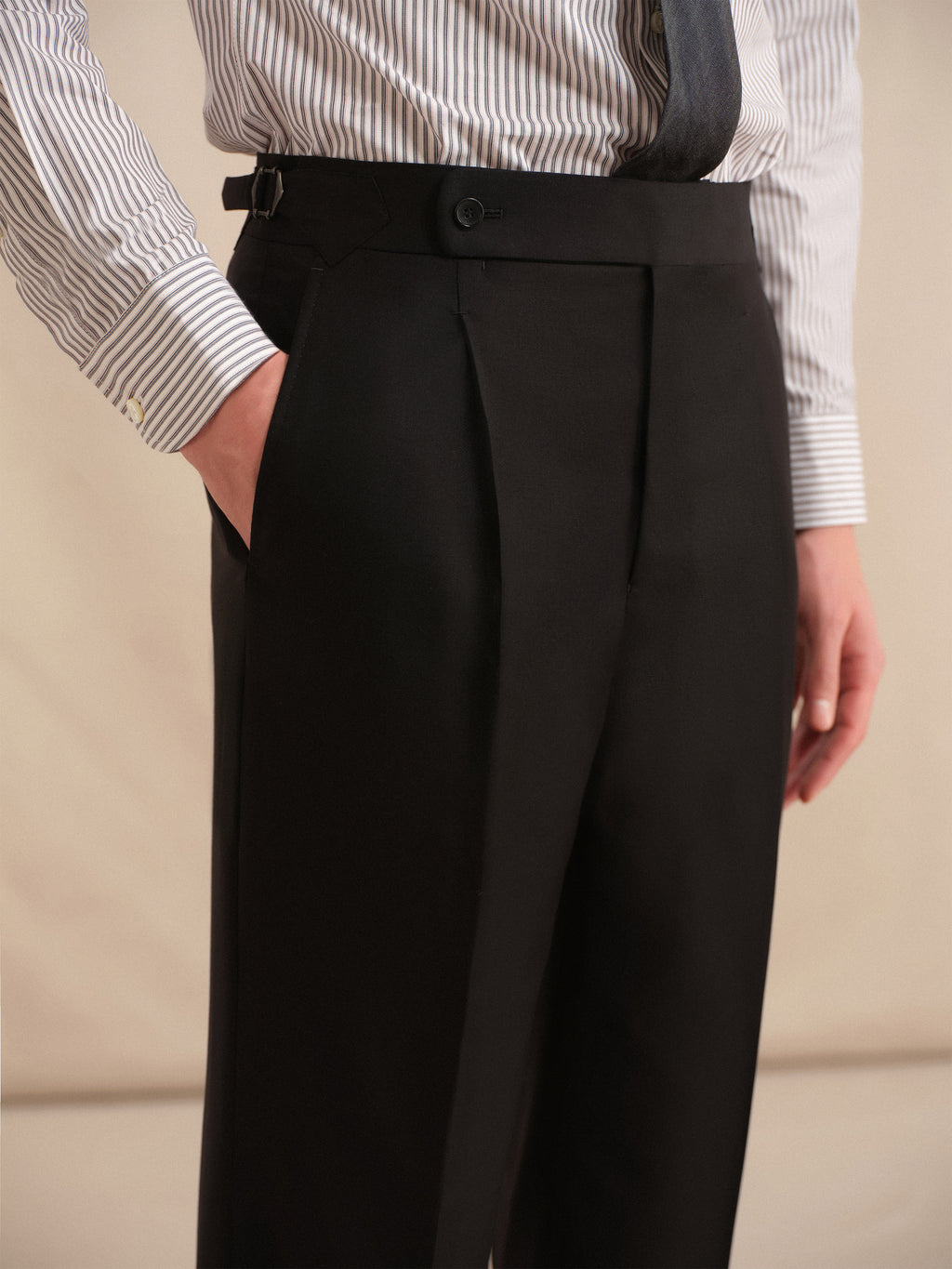 Men's 130S Italian Virgin Wool Straight Trousers