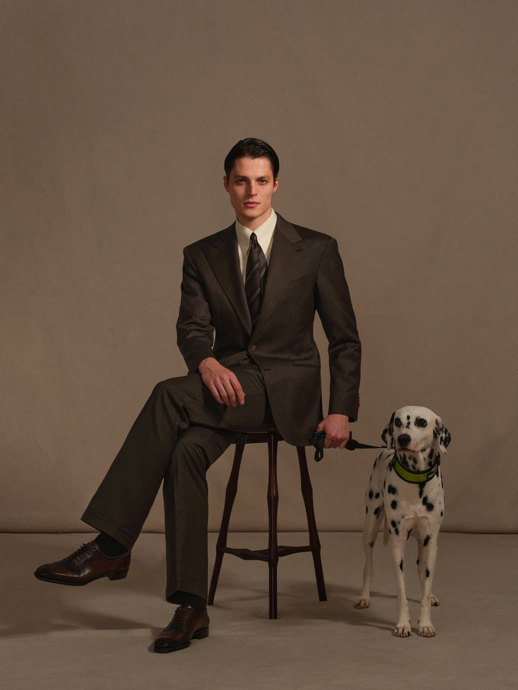 Men's High-Quality 120S Merino Wool Herringbone Suit