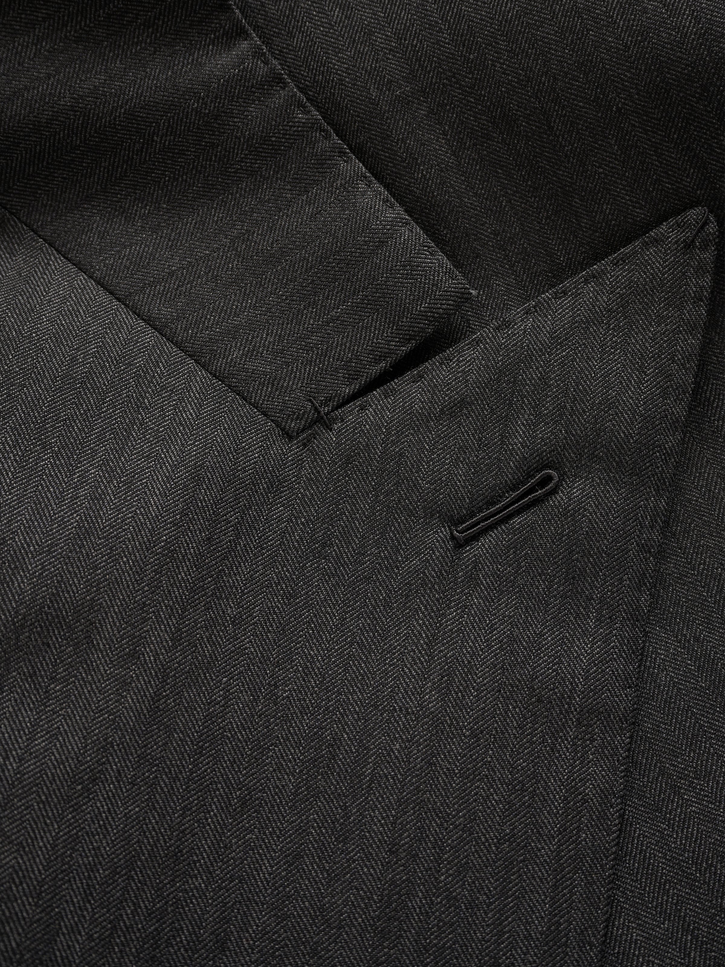 Men's High-Quality 120S Merino Wool Herringbone Suit
