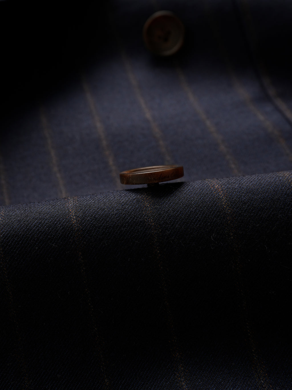 Men's Worsted Virgin Wool Striped Double-Breasted Suit